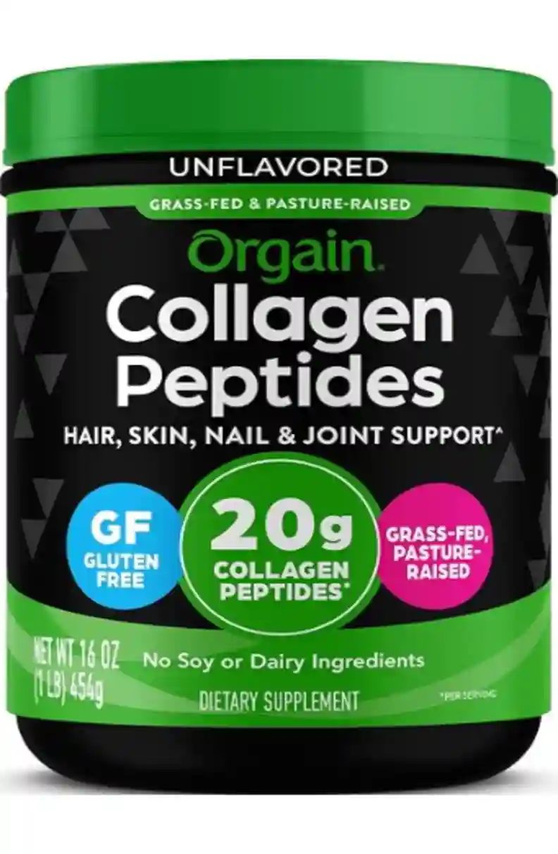 Orgain Hydrolyzed Collagen Peptides Powder Unflavored Grass Fed Bovine Collagen