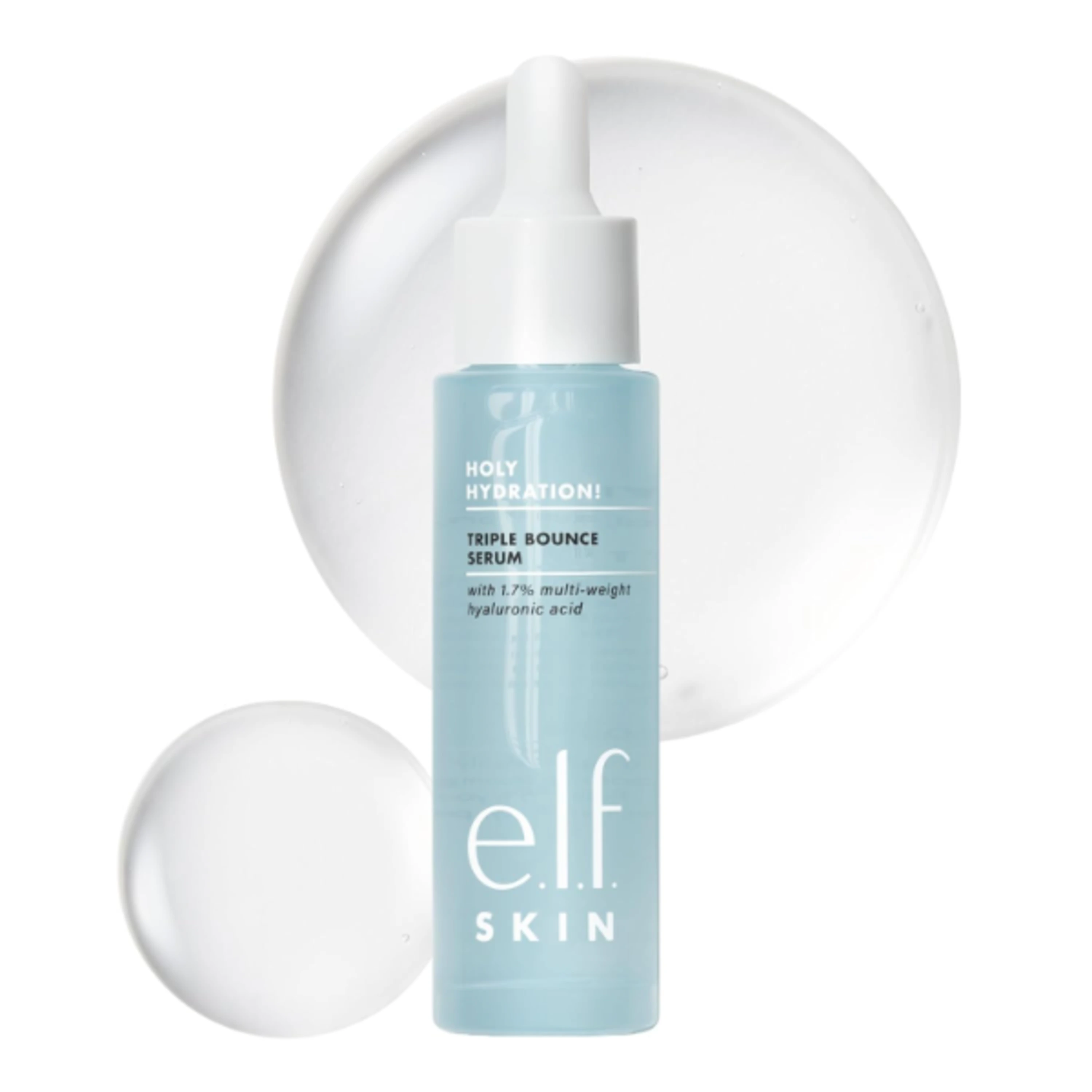 e.l.f. SKIN Holy Hydration Triple Bounce Serum with 1.7 Percent Hyaluronic Acid for Plump Bouncy Skin