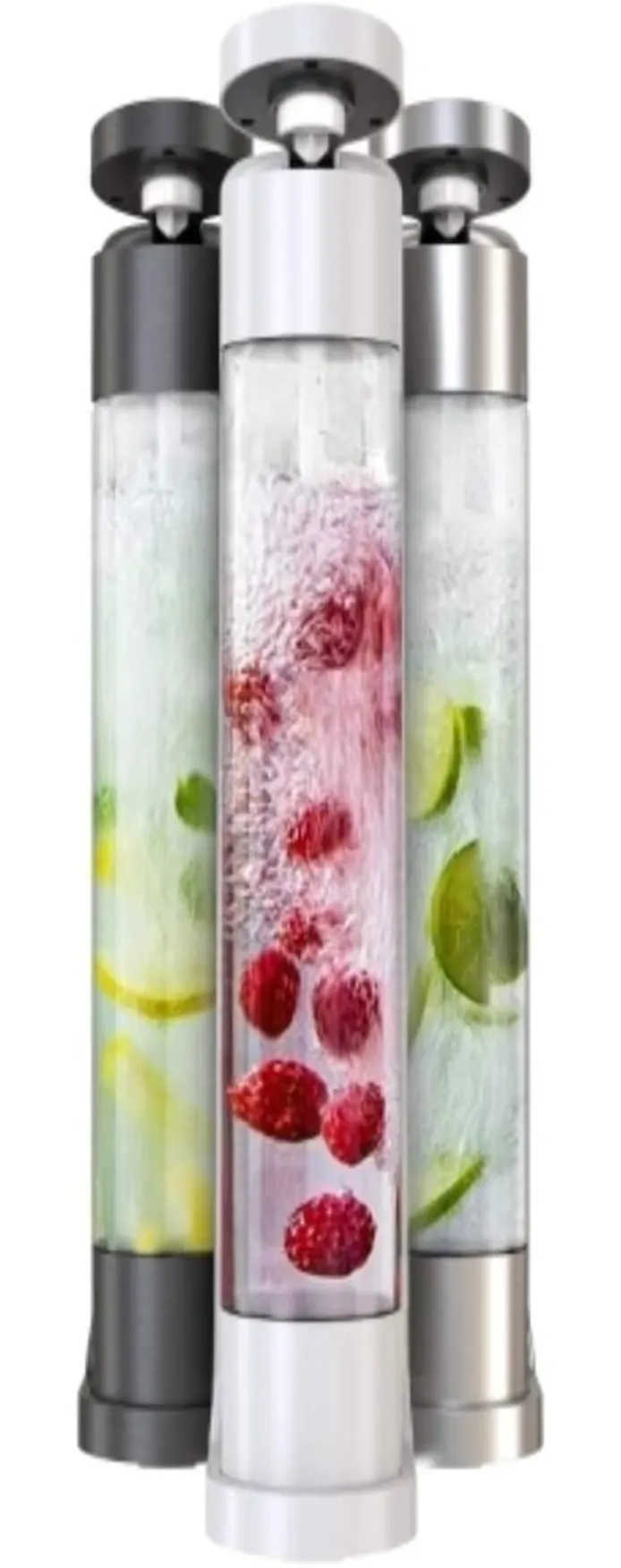 Fizzpod Sparkling Water Maker Soda Machine with Three Carbonating Bottles