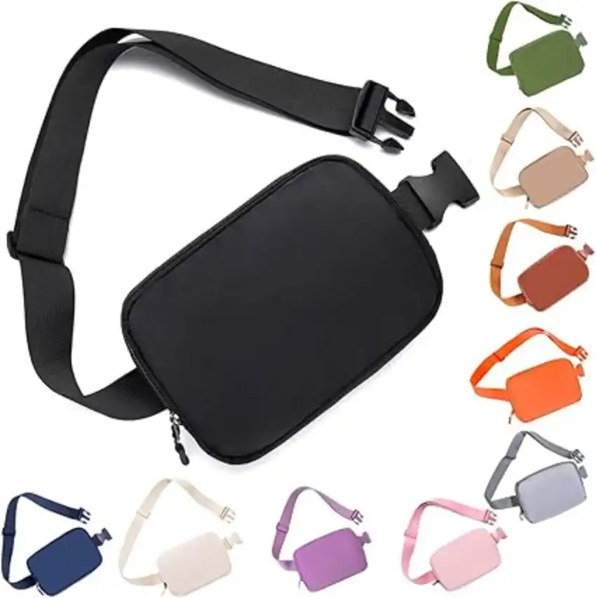 Everywhere Belt Bag Fanny Pack Crossbody Bag for Women Waterproof Black
