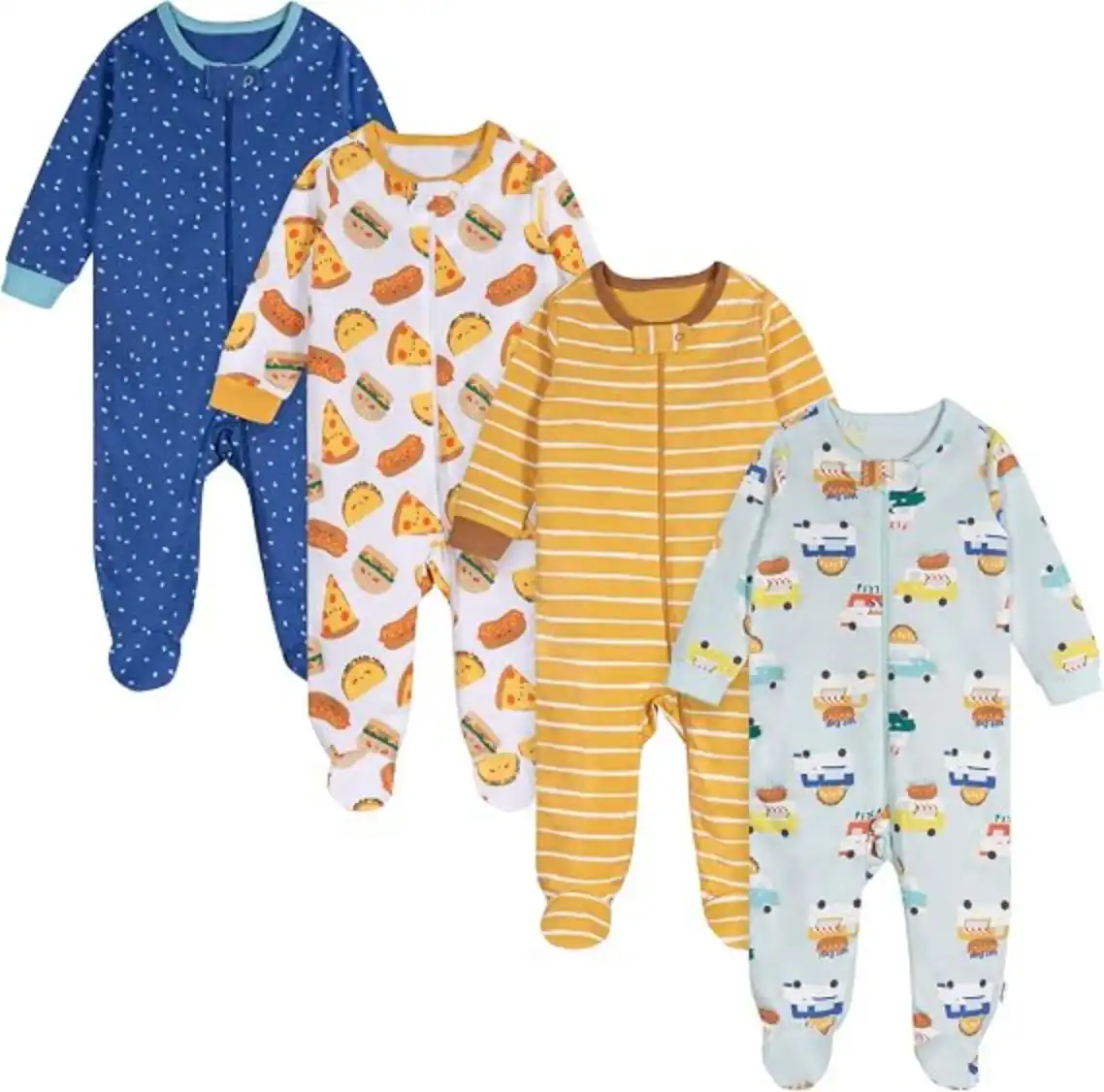 Onesies Brand Baby Boys' 4-pack Sleep 'N Play Footies