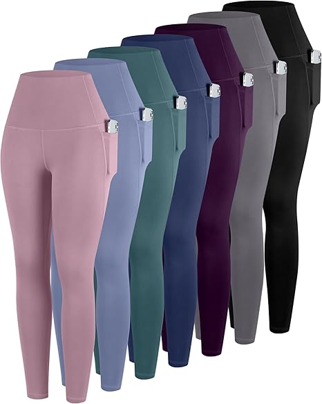 ATHVOTAR Leggings with Pockets for Women High Waisted Workout Tummy Control Yoga Pants