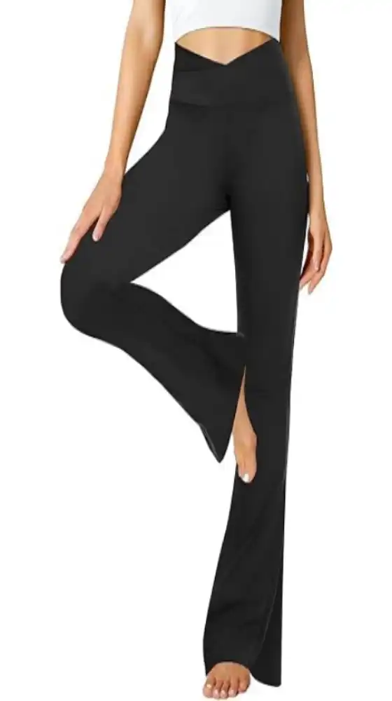 ZOOSIXX Flare Leggings for Women Wide Leg Flared Yoga Pants