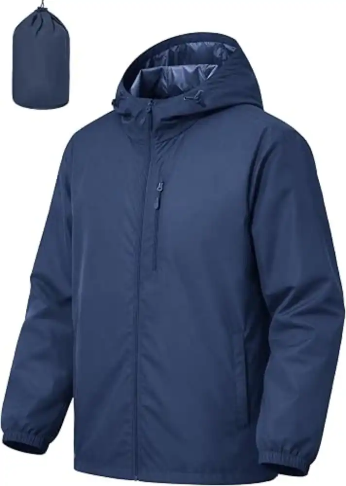 UIQUR Mens Cycling Jacket Waterproof Rain Jacket Lightweight Packable Windbreaker