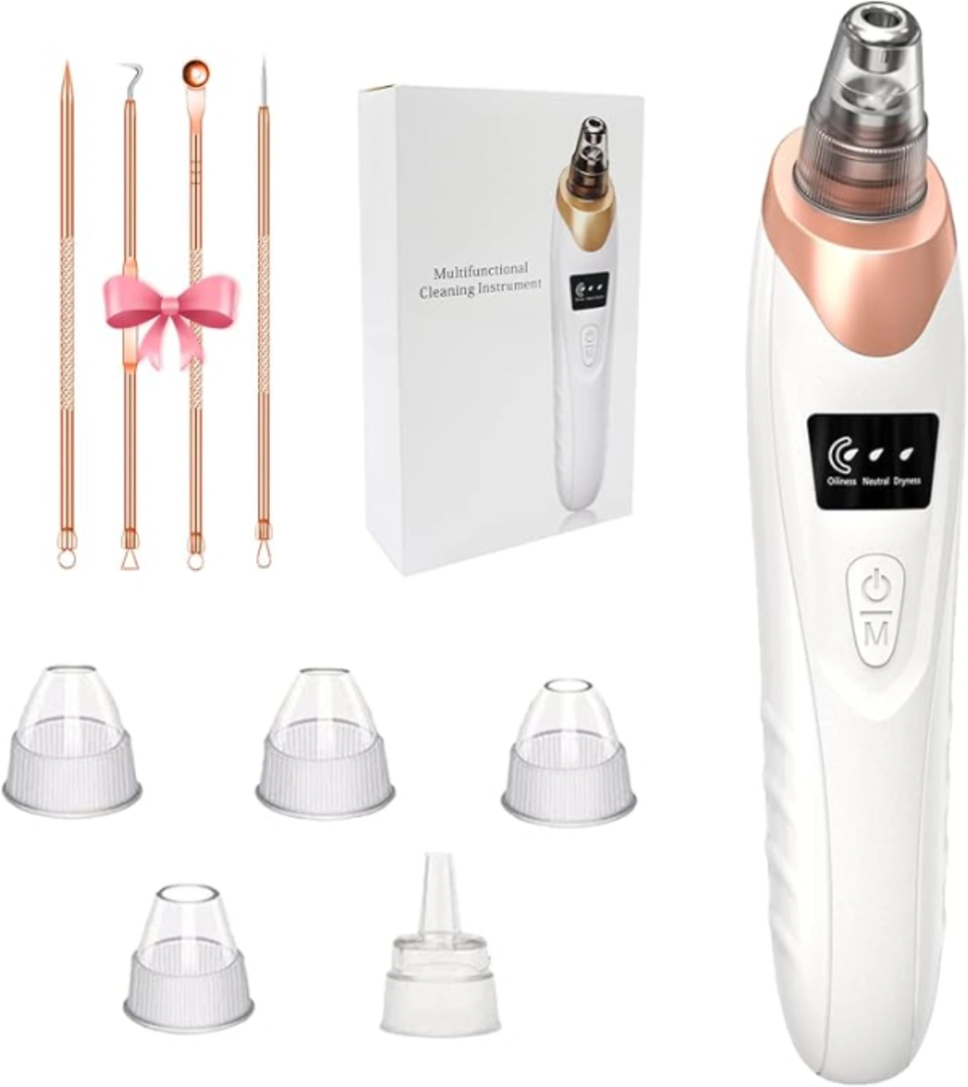 Gackoko Blackhead Remover Pore Vacuum Facial Cleaner Gold