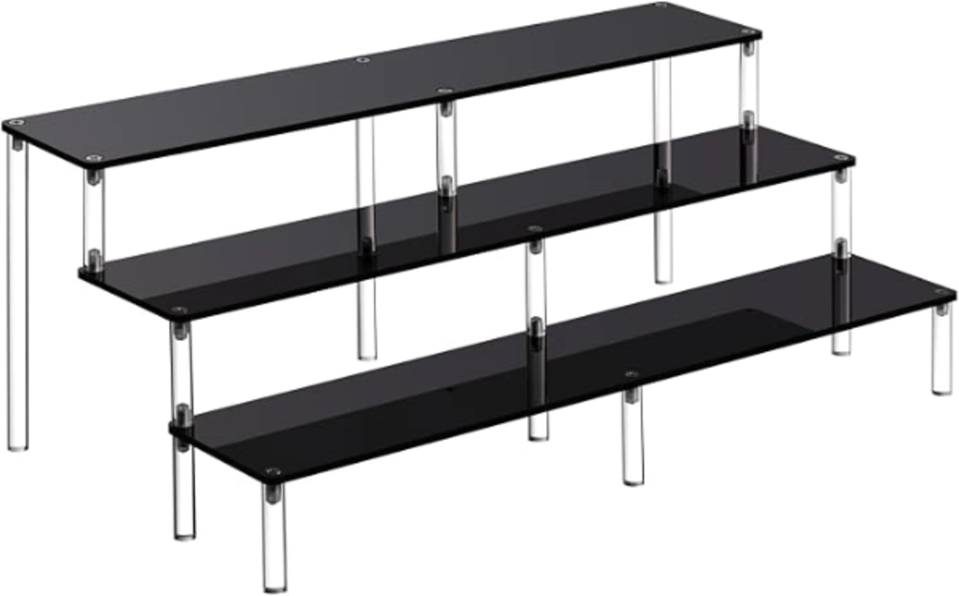 HENABLE Black 14.8 Inch Large Acrylic Perfume Organizer Stand