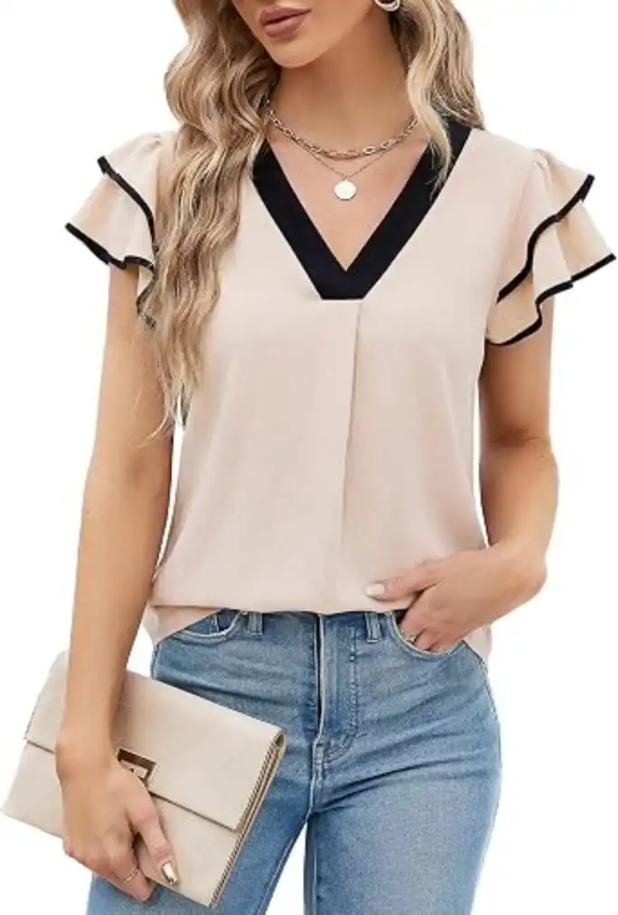 Blooming Jelly Womens Dressy Casual Shirts Work Blouse Business Casual Tops