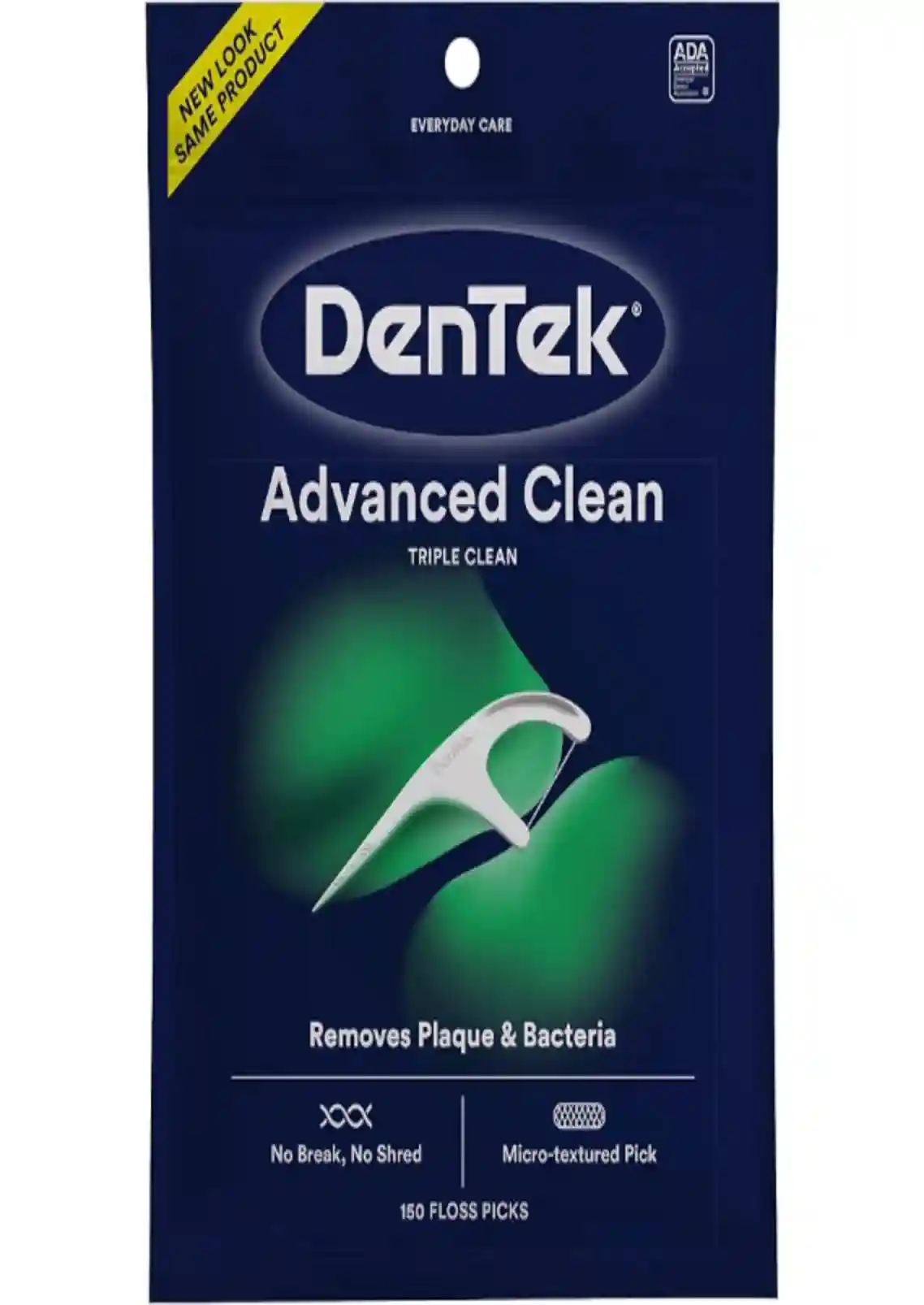 DenTek Floss Picks Advanced Clean Plaque Remover Mint Flavor 150 Count