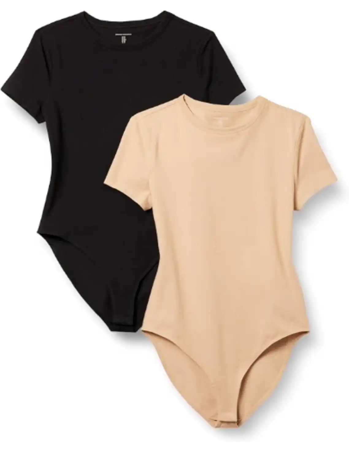 Amazon Essentials Women's Short Sleeve Stretch Cotton Jersey Slim-Fit T-Shirt Bodysuit