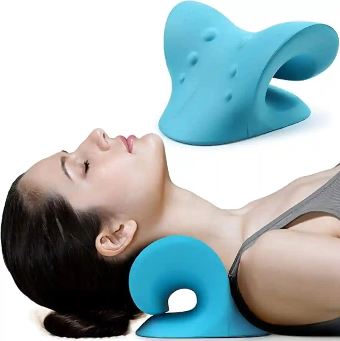RESTCLOUD Neck and Shoulder Relaxer Cervical Traction Device Blue