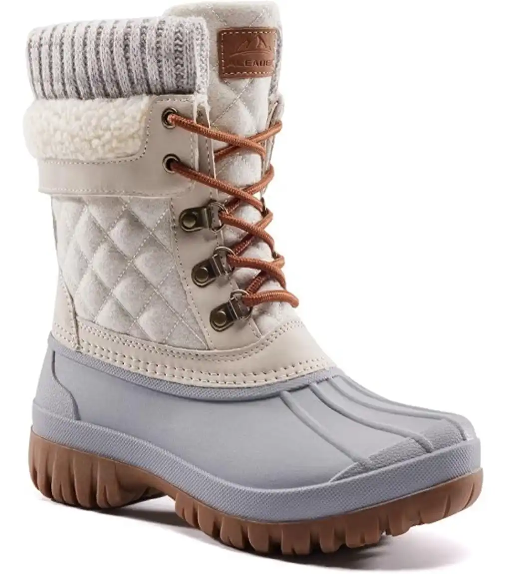 ALEADER Womens Winter Snow Boots Waterproof Shell Duck Boots