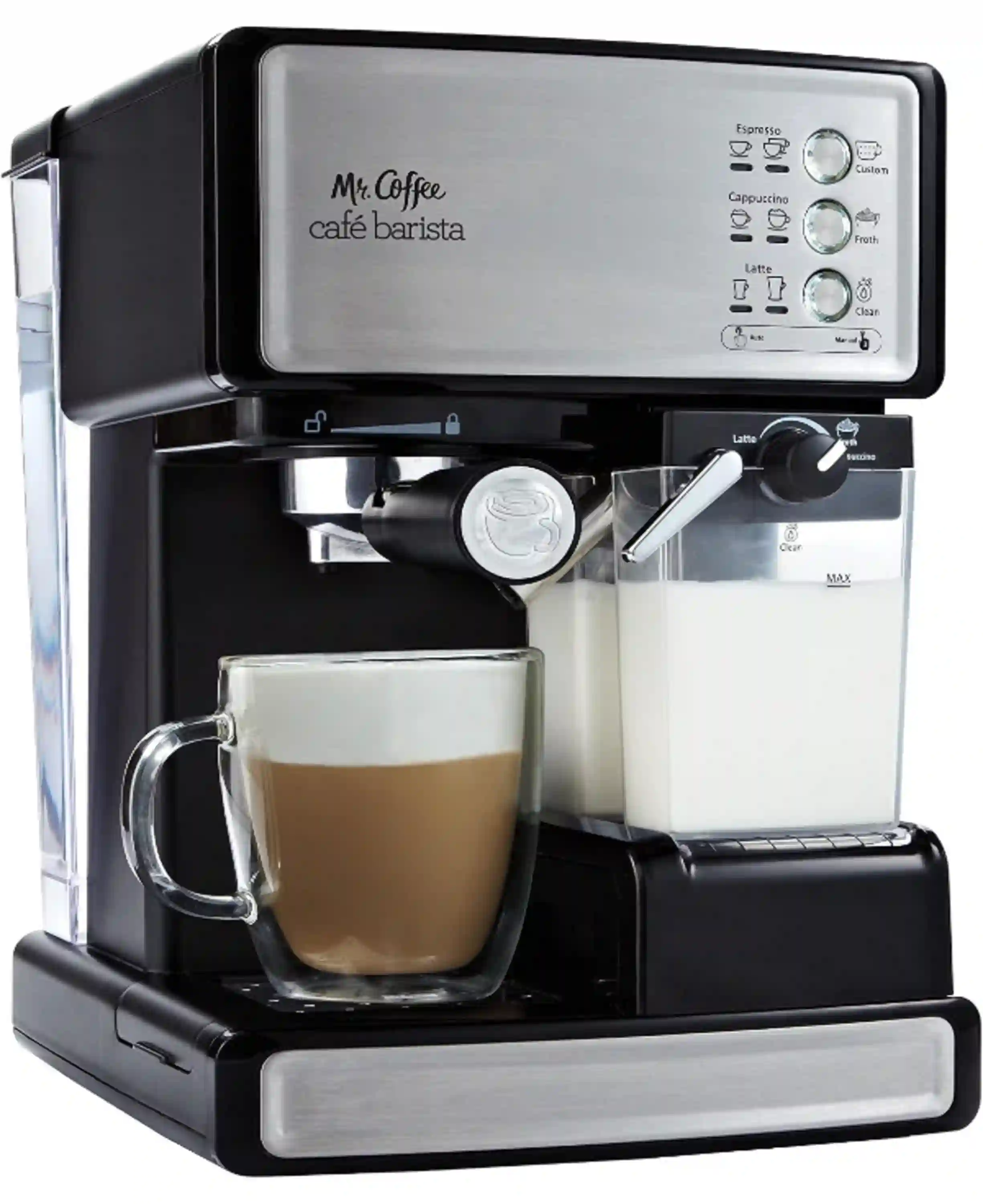 Mr. Coffee Espresso and Cappuccino Machine Stainless Steel Programmable Coffee Maker