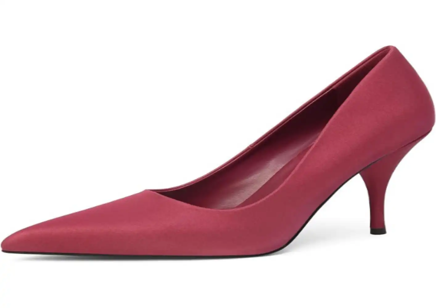 iiimmu Stiletto Pumps Pointed Toe Satin Finish High Heels Dress Shoes