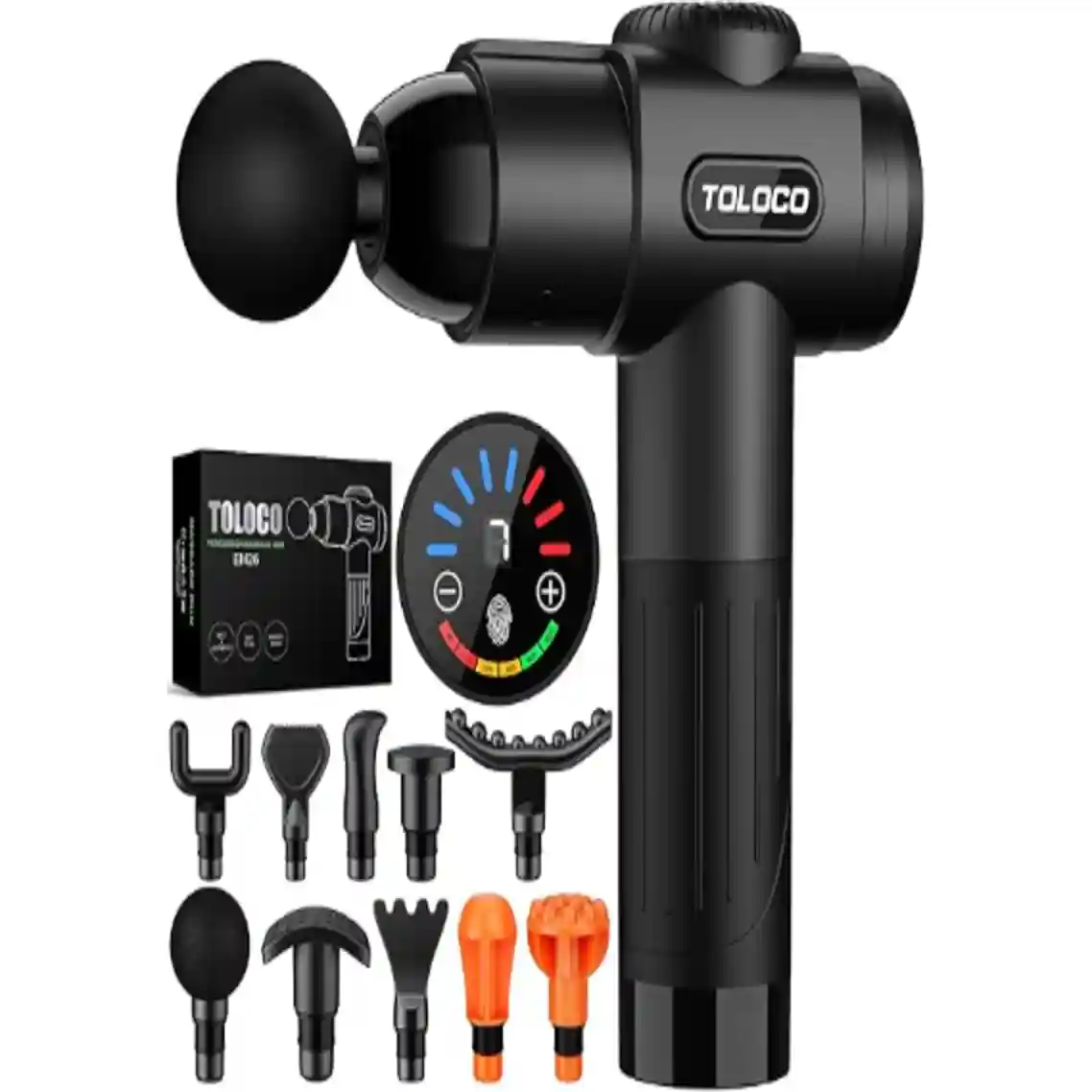 TOLOCO Deep Tissue Percussion Muscle Massage Gun Black