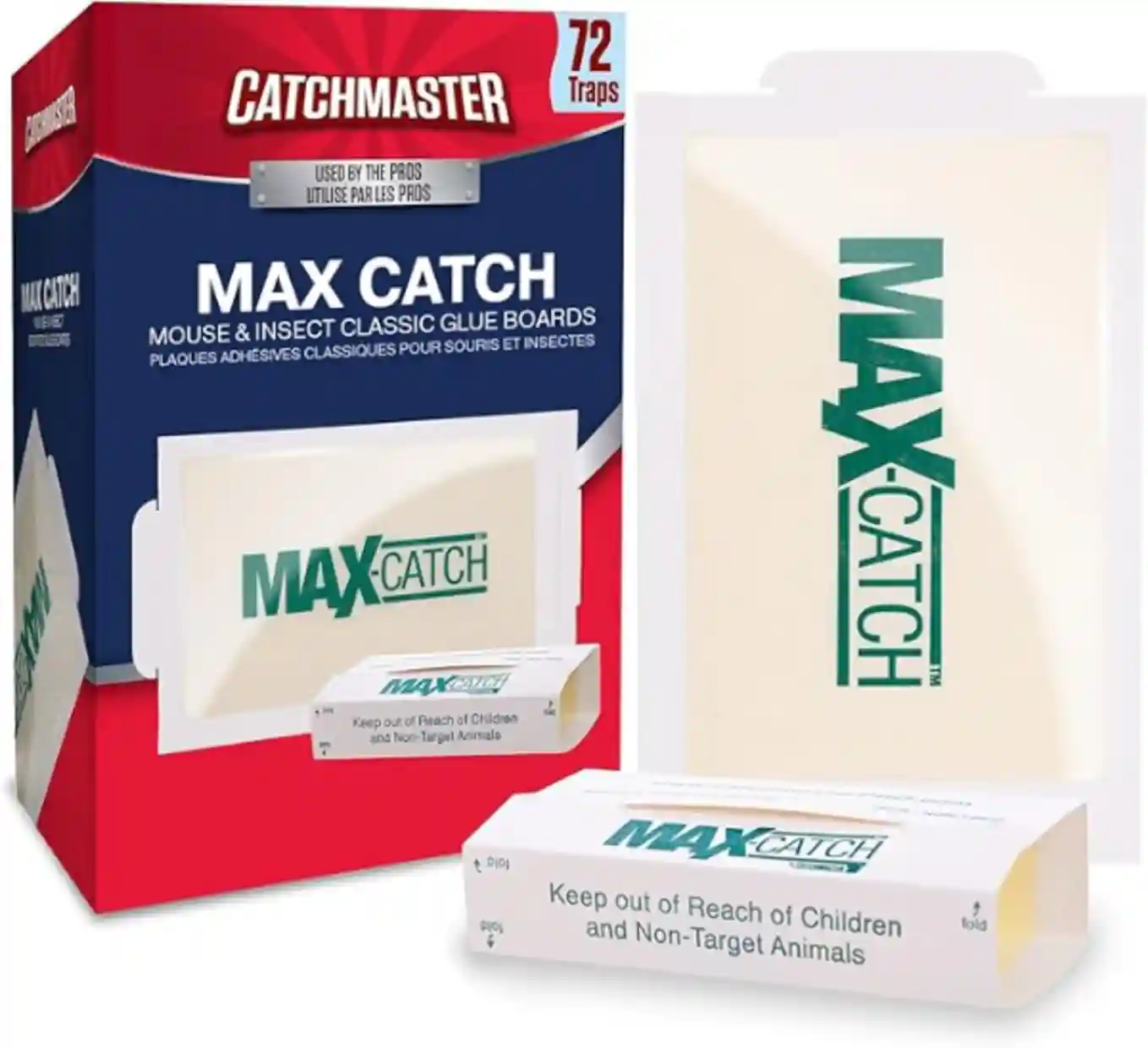 Catchmaster Max-Catch Glue Traps 72-Pack Indoor Pest Control Boards