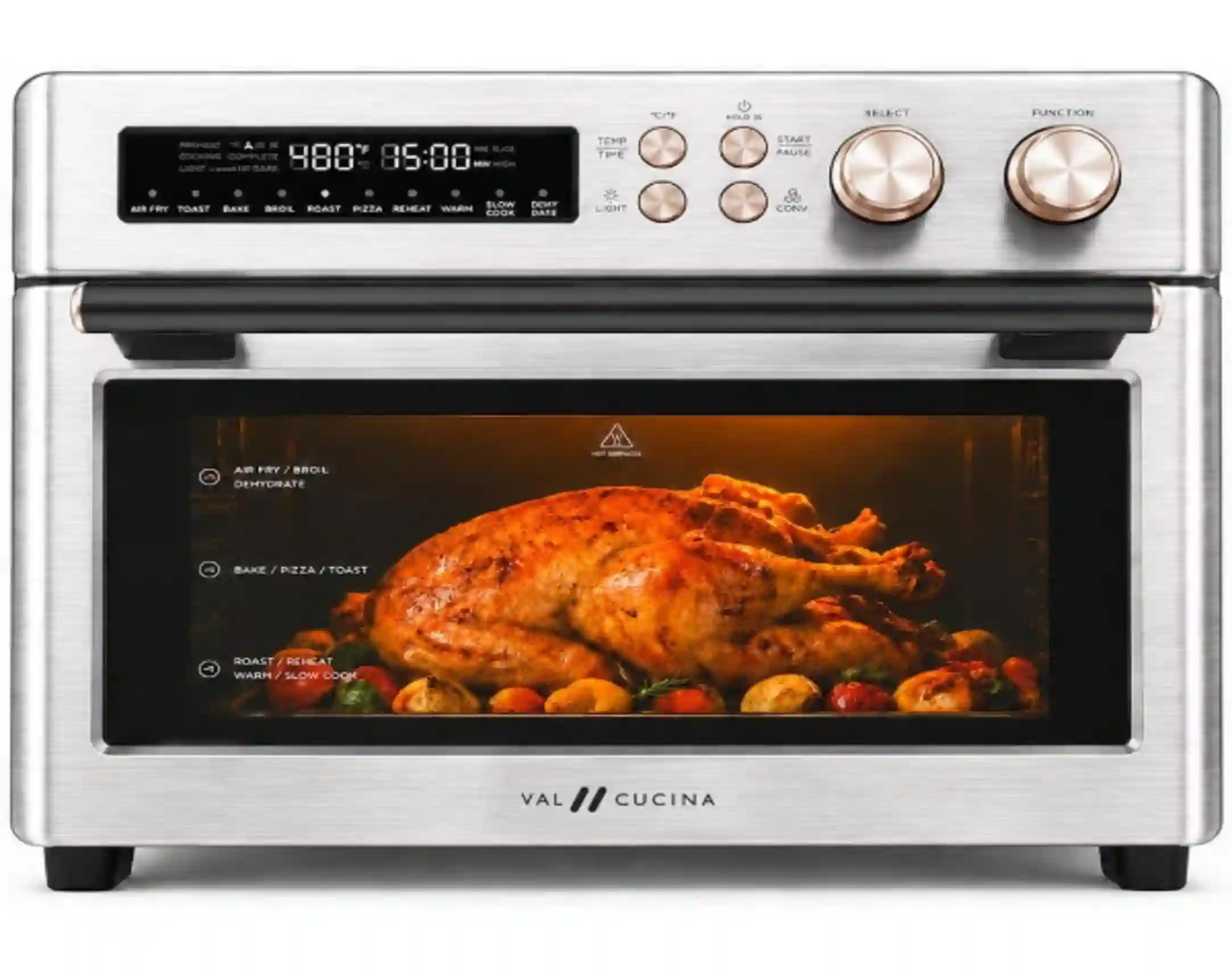 VAL CUCINA Infrared Heating 26.3 QT Air Fryer Toaster Oven