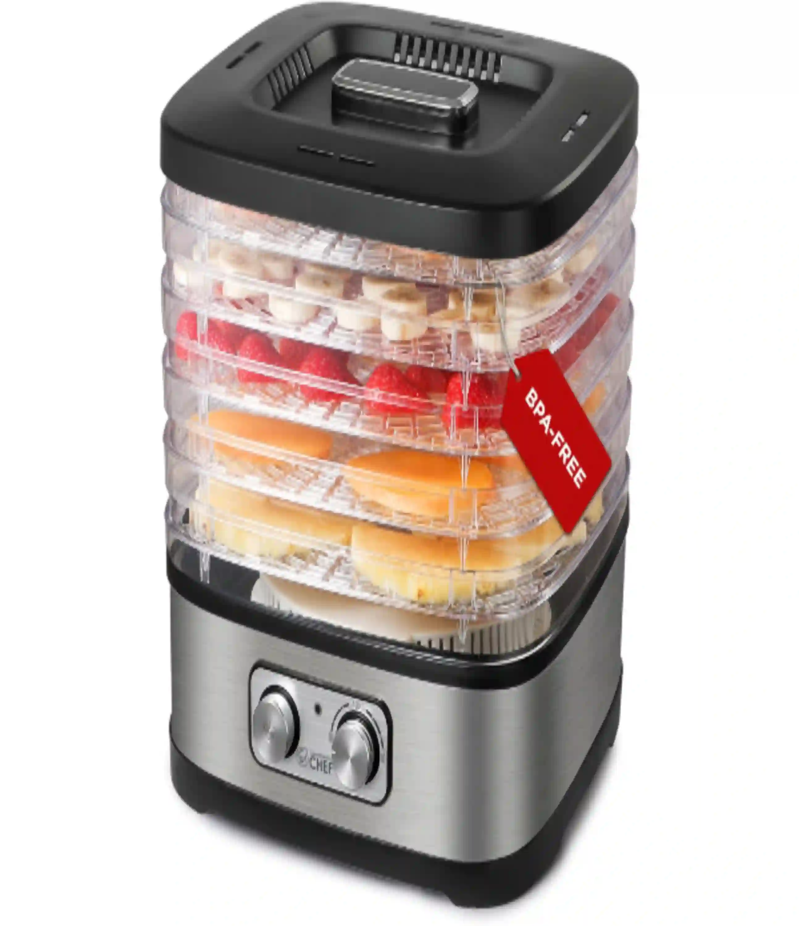 Commercial Chef Food Dehydrator, 5 BPA-Free Trays, CHD200S