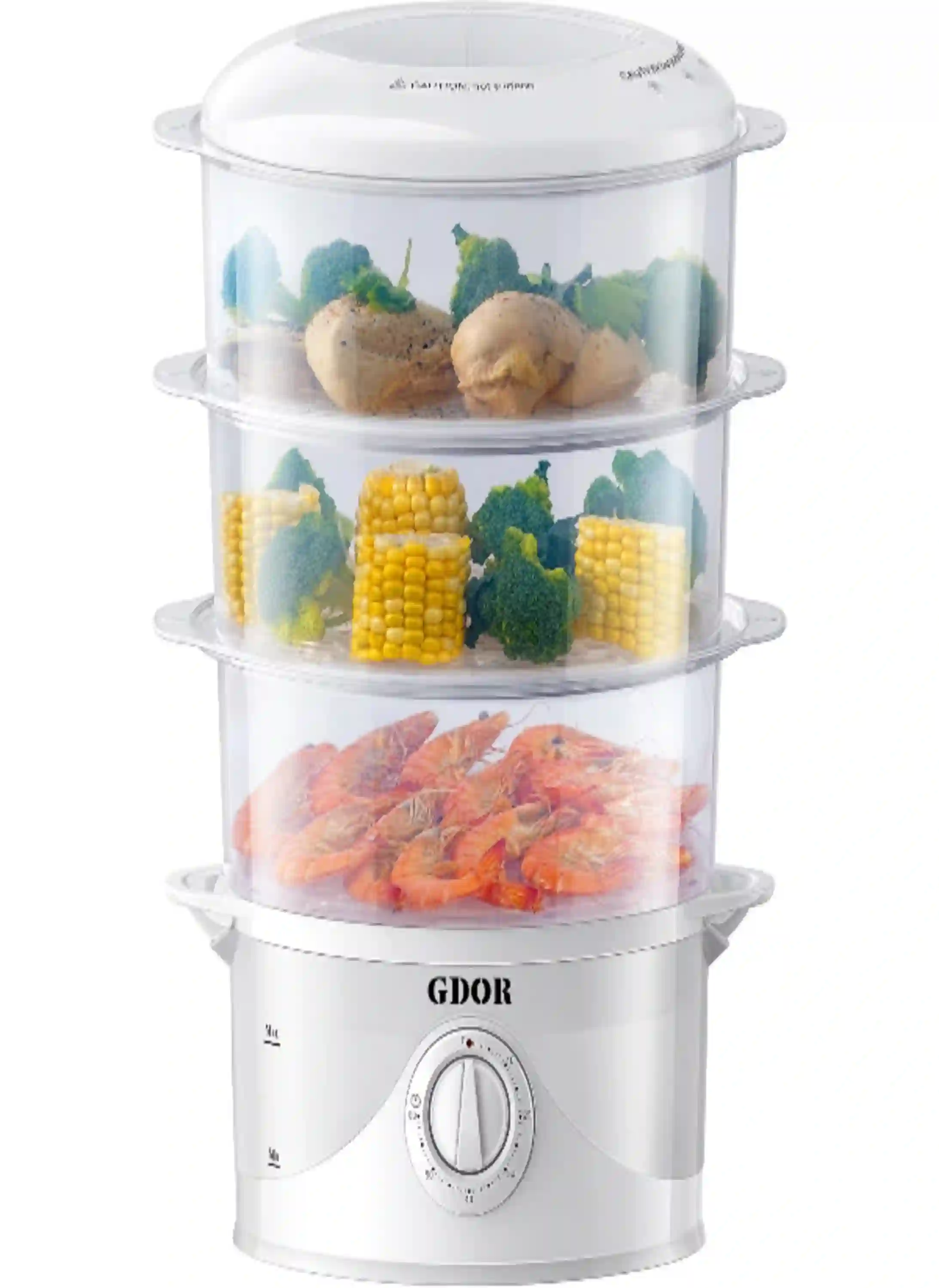 GDOR 3 Tier Electric Food Steamer 800W Vegetable Steamer