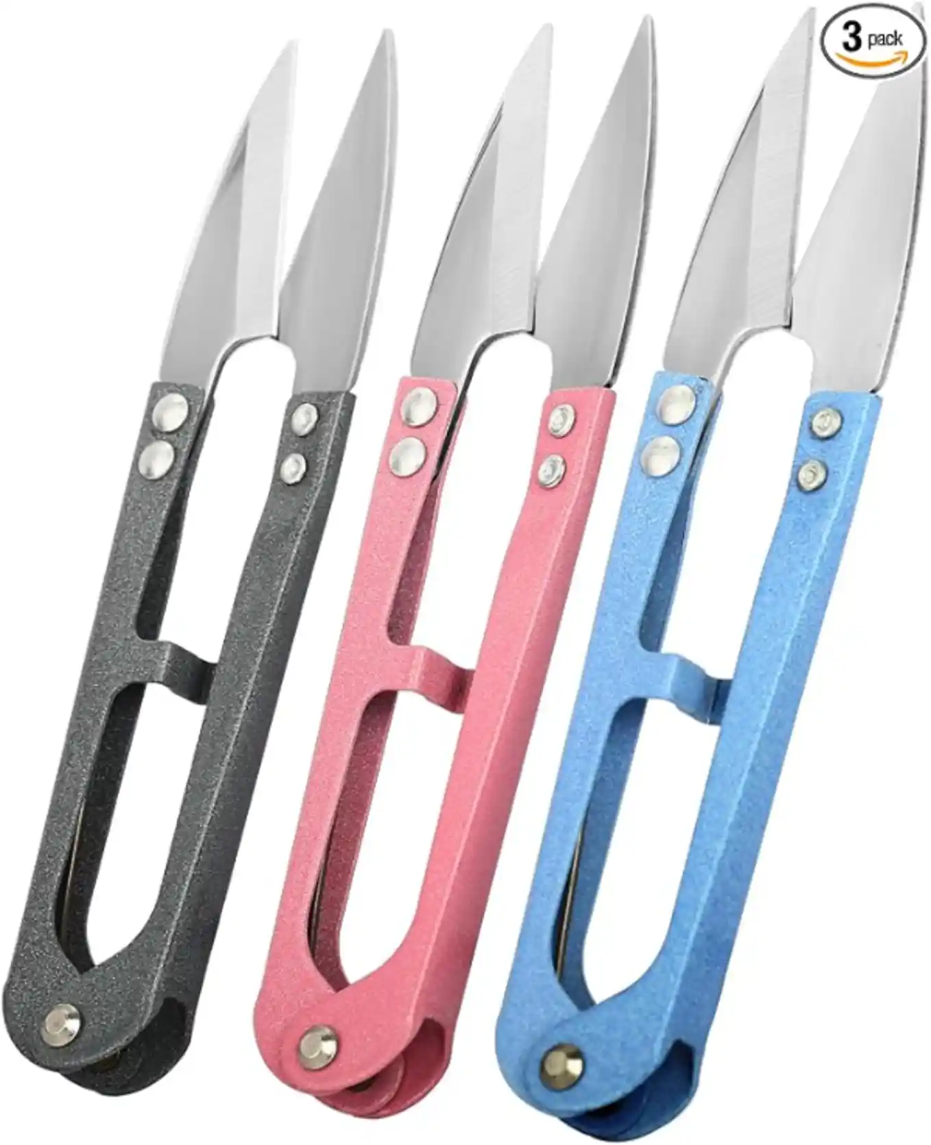 CZZXI 3PCS High-Carbon Steel Thread Snips 4.25 Inch Precision Sewing and Crafting Scissors