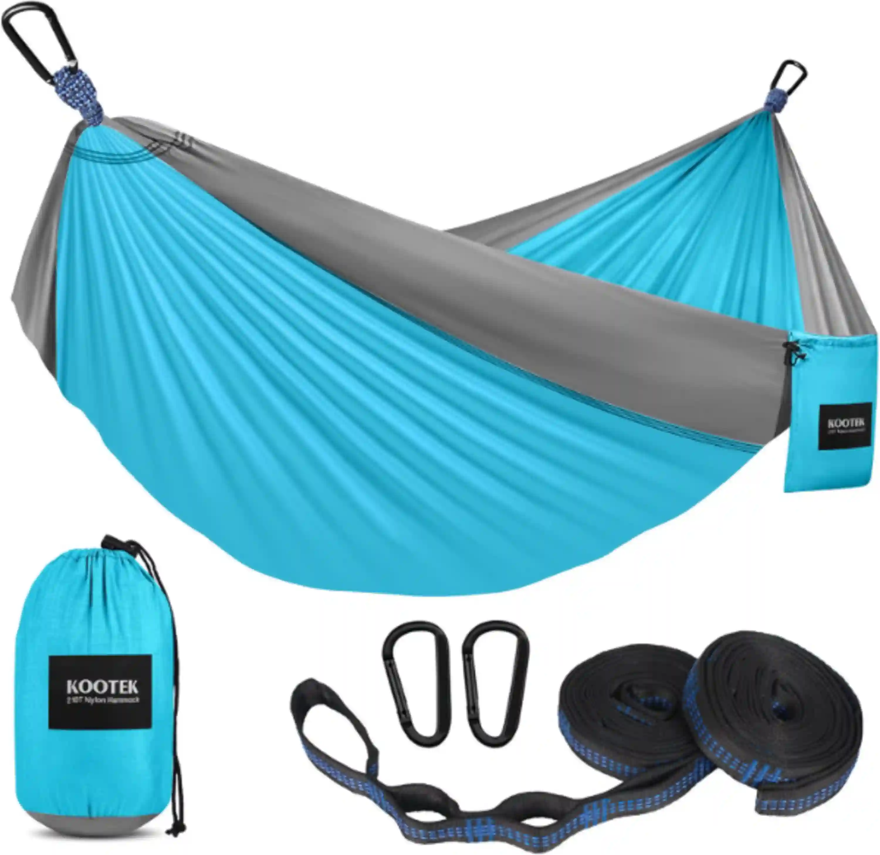 Kootek Camping Hammock 400lbs Capacity Portable Parachute Nylon Single Hammock