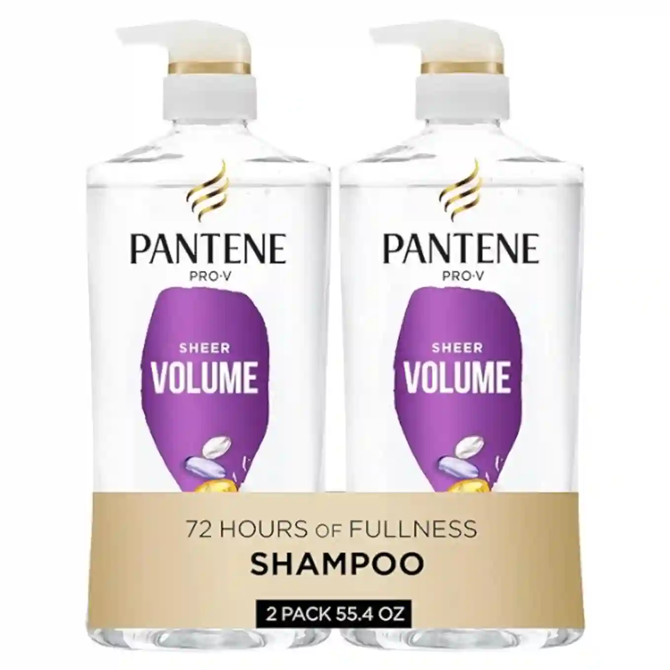 Pantene Sheer Volume Shampoo 2-Pack with Miracle Rescue Shot 27.7 Oz