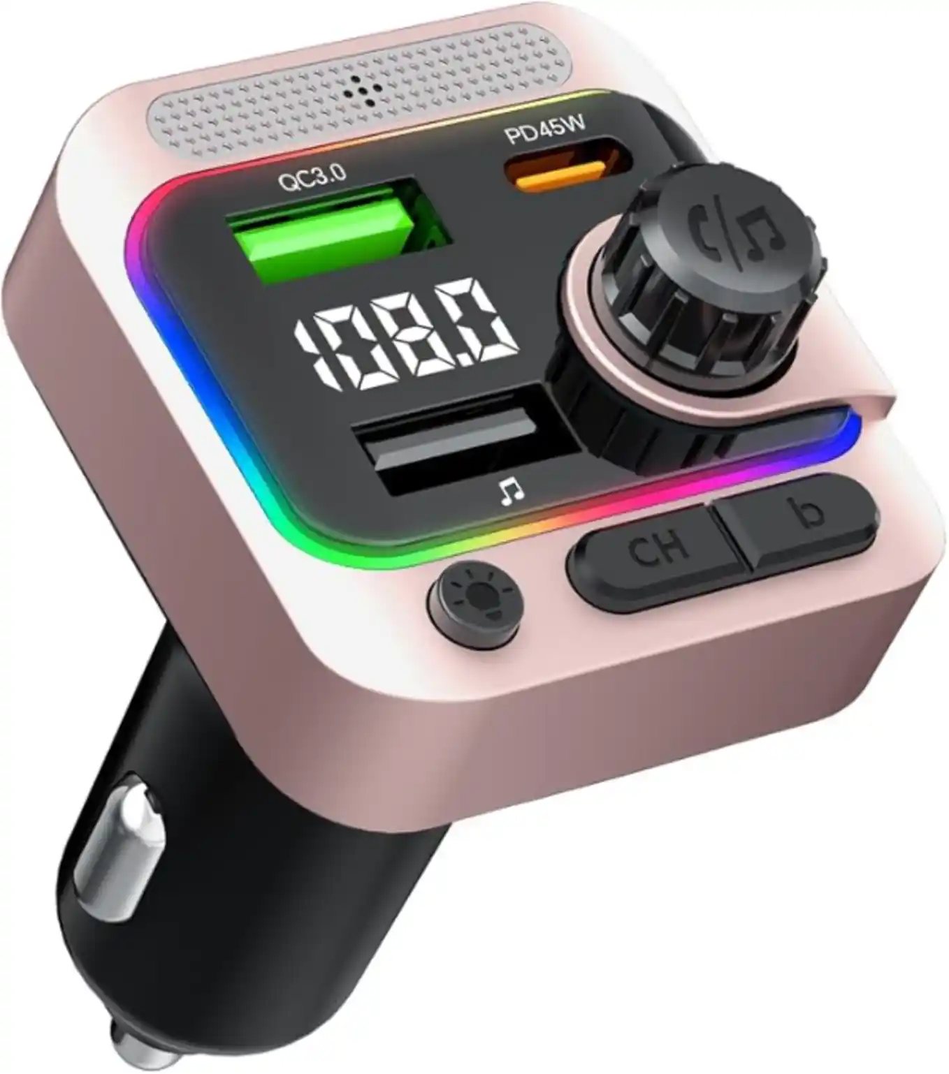 DIAWICYAR 63W FM Transmitter Bluetooth Car Adapter Wireless Fast Charging Receiver