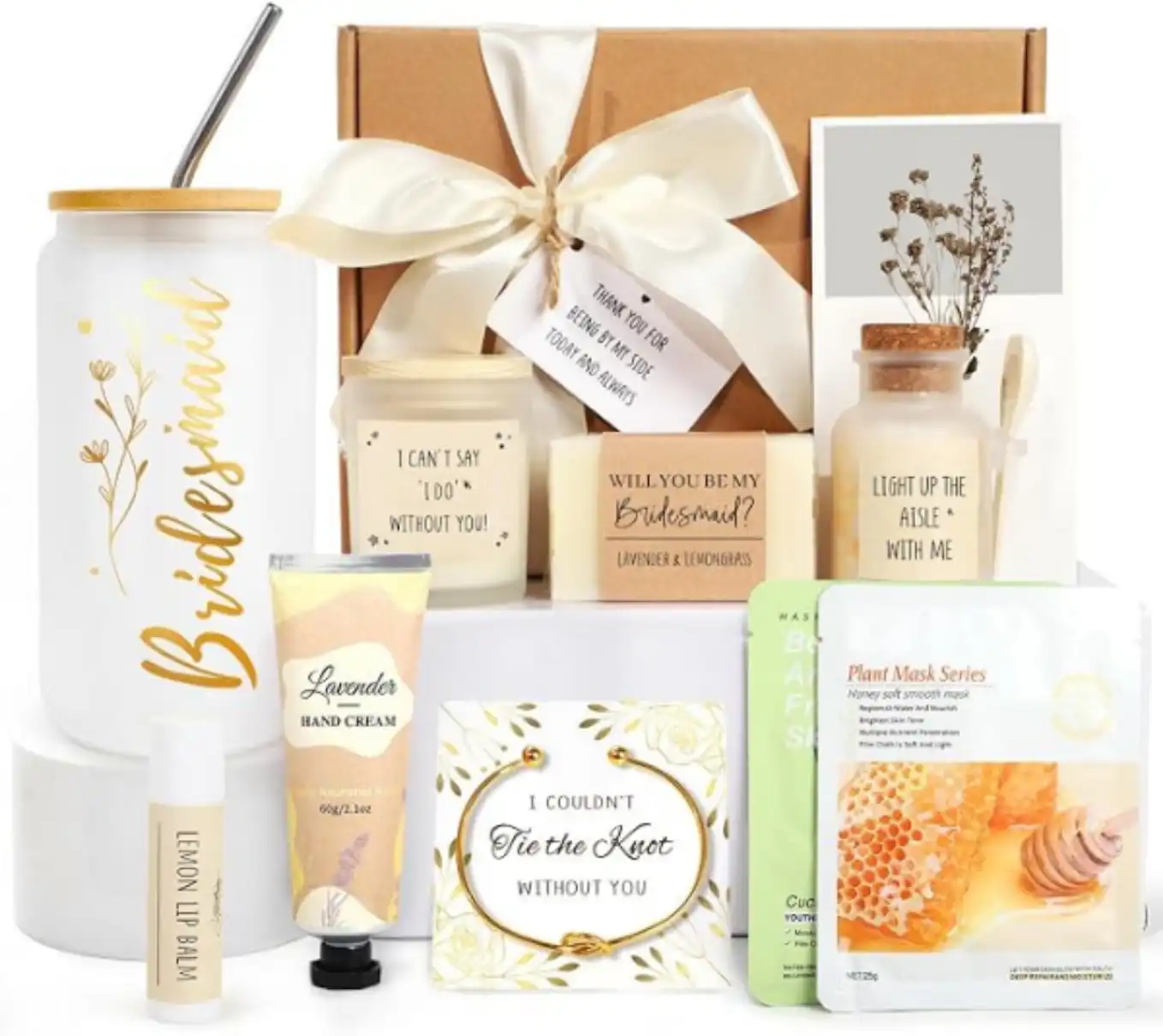 iAOVUEBY 10Pcs Bridesmaid Proposal Box Set Spa Self Care Gift Set