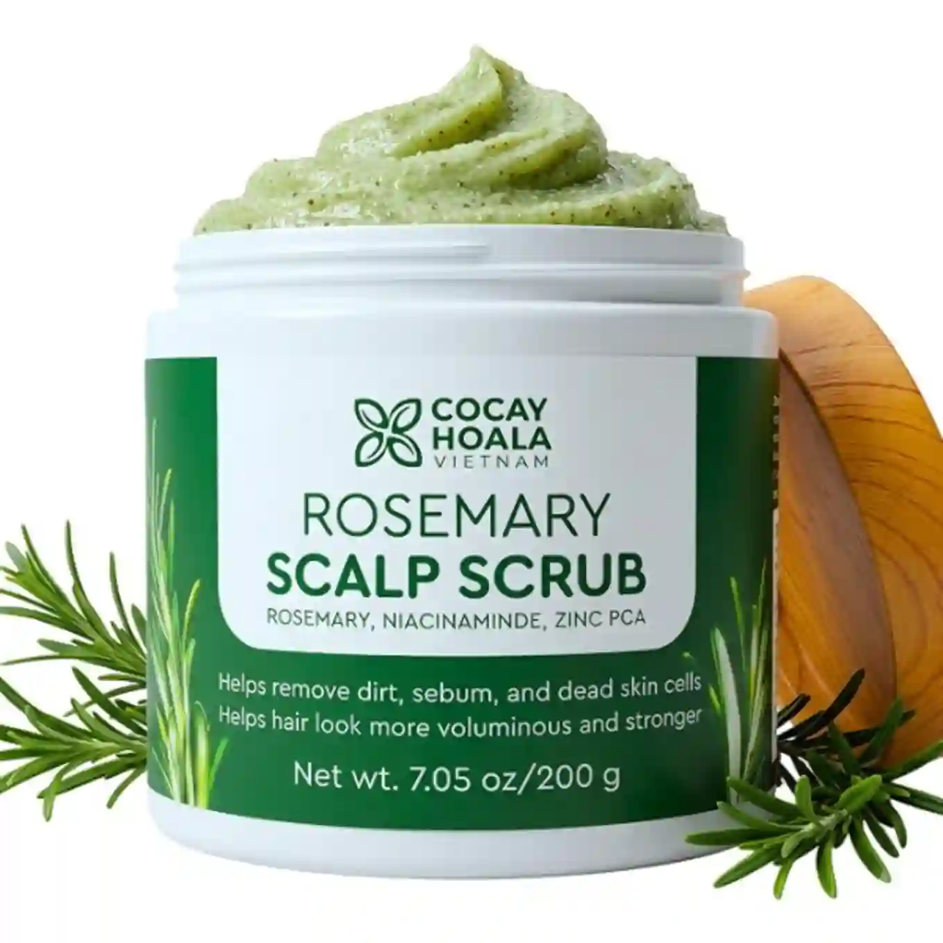 COCAY HOALA Rosemary Scalp Scrub Exfoliator for Buildup 7.05 Oz