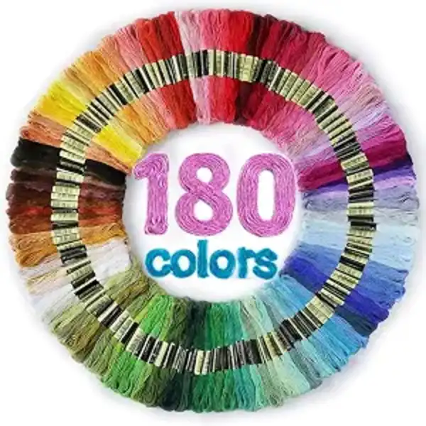 LOVIMAG 180 Pcs Embroidery Thread Floss Kit Rainbow Color Friendship Bracelet String for Craft Cross Stitch