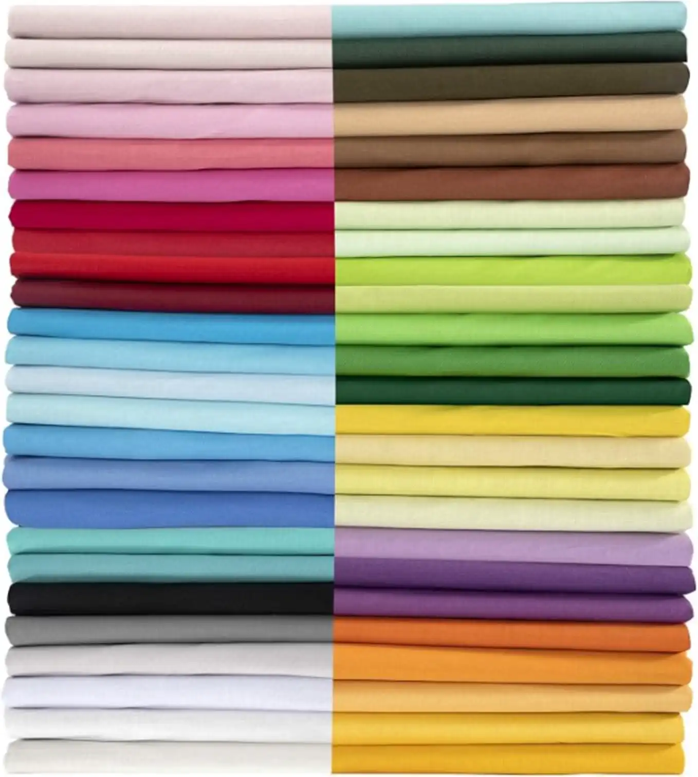 Aubliss 50 Pieces 100% Cotton Fabric Bundle 10x10 PreCut Fat Squares for Quilting Sewing DIY Crafting