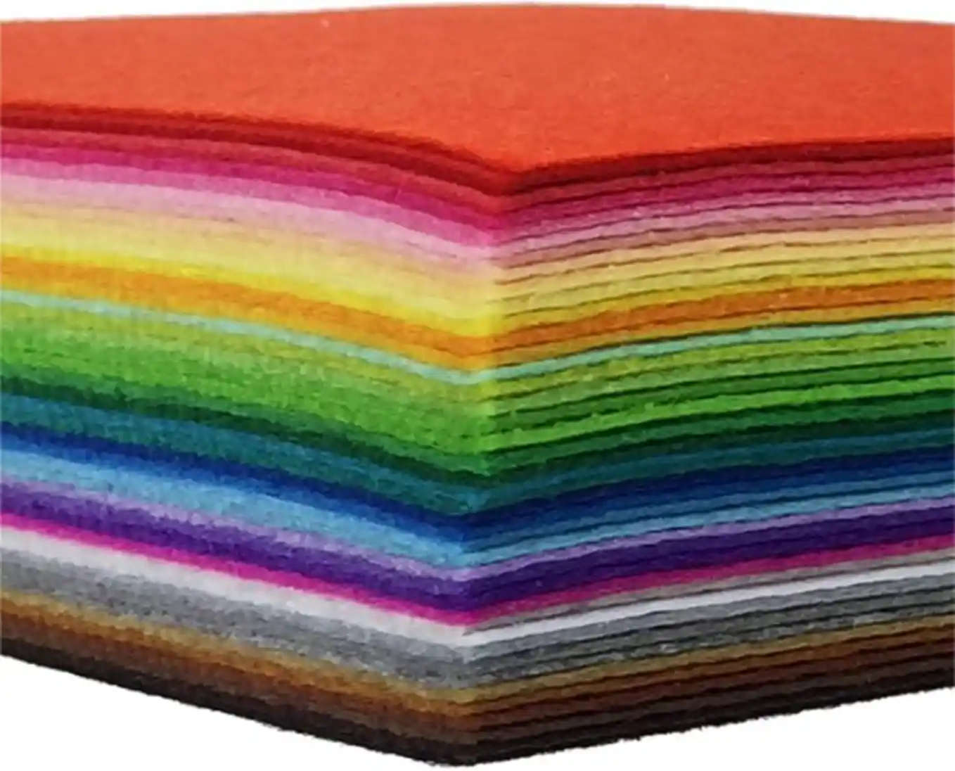 flic-flac 42pcs Assorted Color Felt Fabric Sheets 4x4 Inch Nonwoven Acrylic Craft Squares