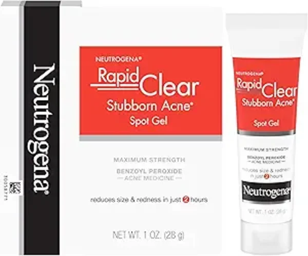 Neutrogena Rapid Clear Stubborn Acne Spot Treatment Gel Maximum Strength Benzoyl Peroxide