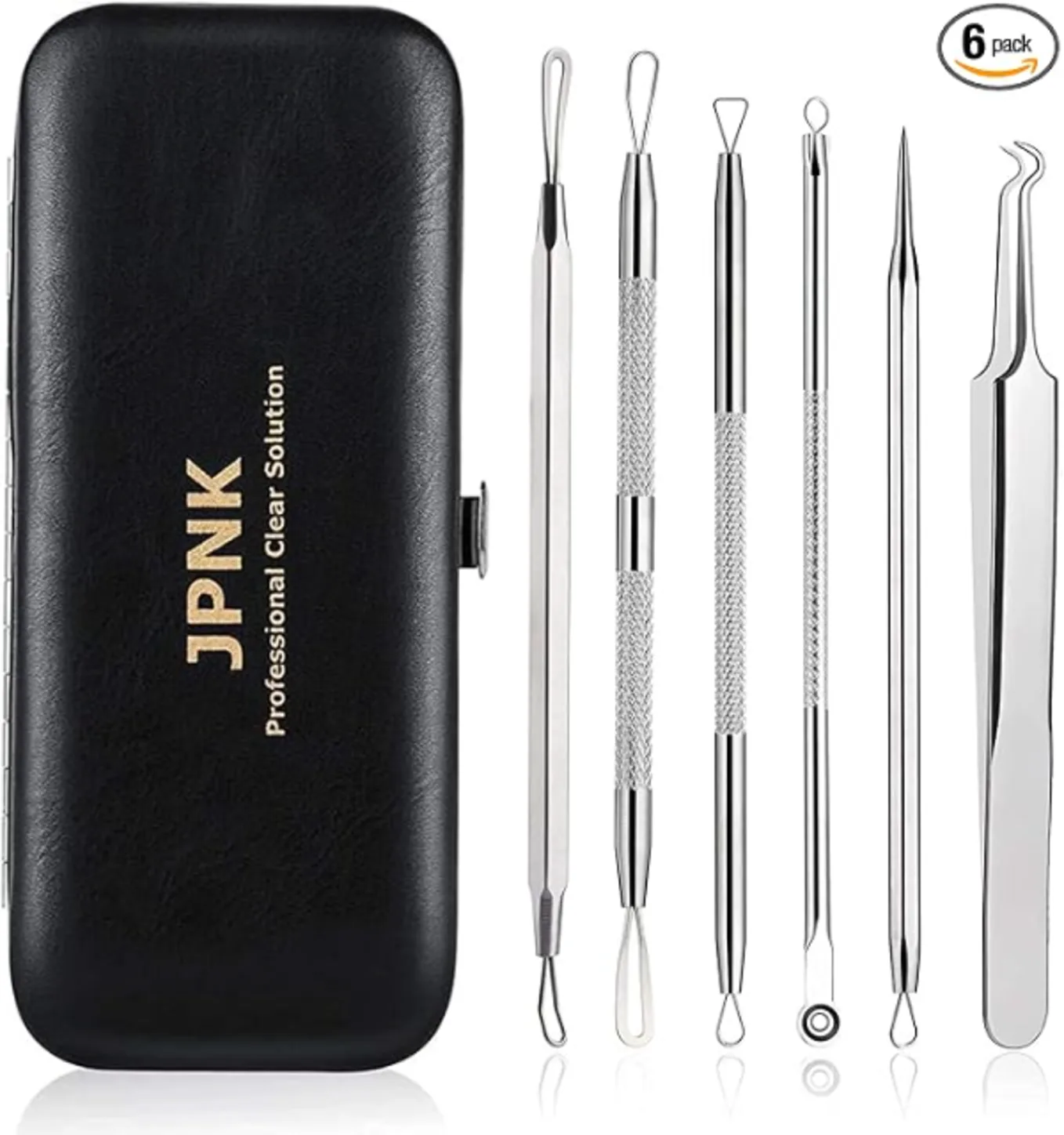 JPNK Blackhead Remover Comedone Extractor Acne Removal Kit Stainless Steel