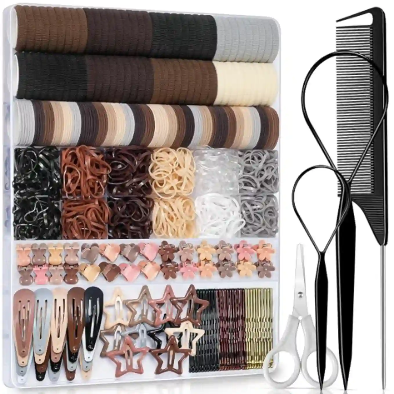 IKOCO Eight Hundred Twenty Two Piece Hair Accessories For Girls Elastic Hair Ties Clips Set
