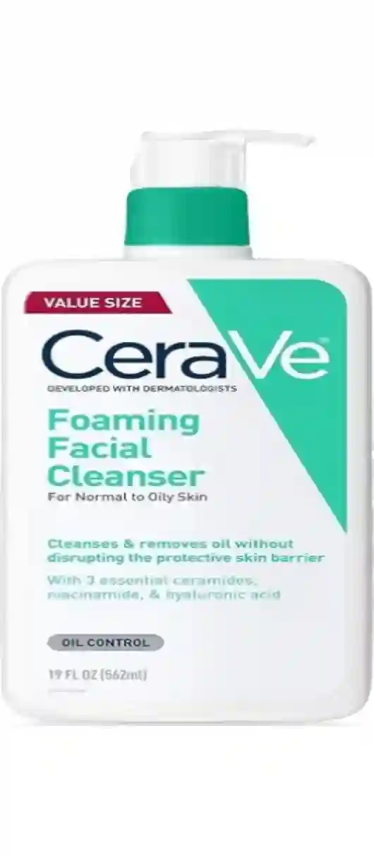 CeraVe Foaming Facial Cleanser Daily Face Wash For Oily Skin Nineteen Ounces
