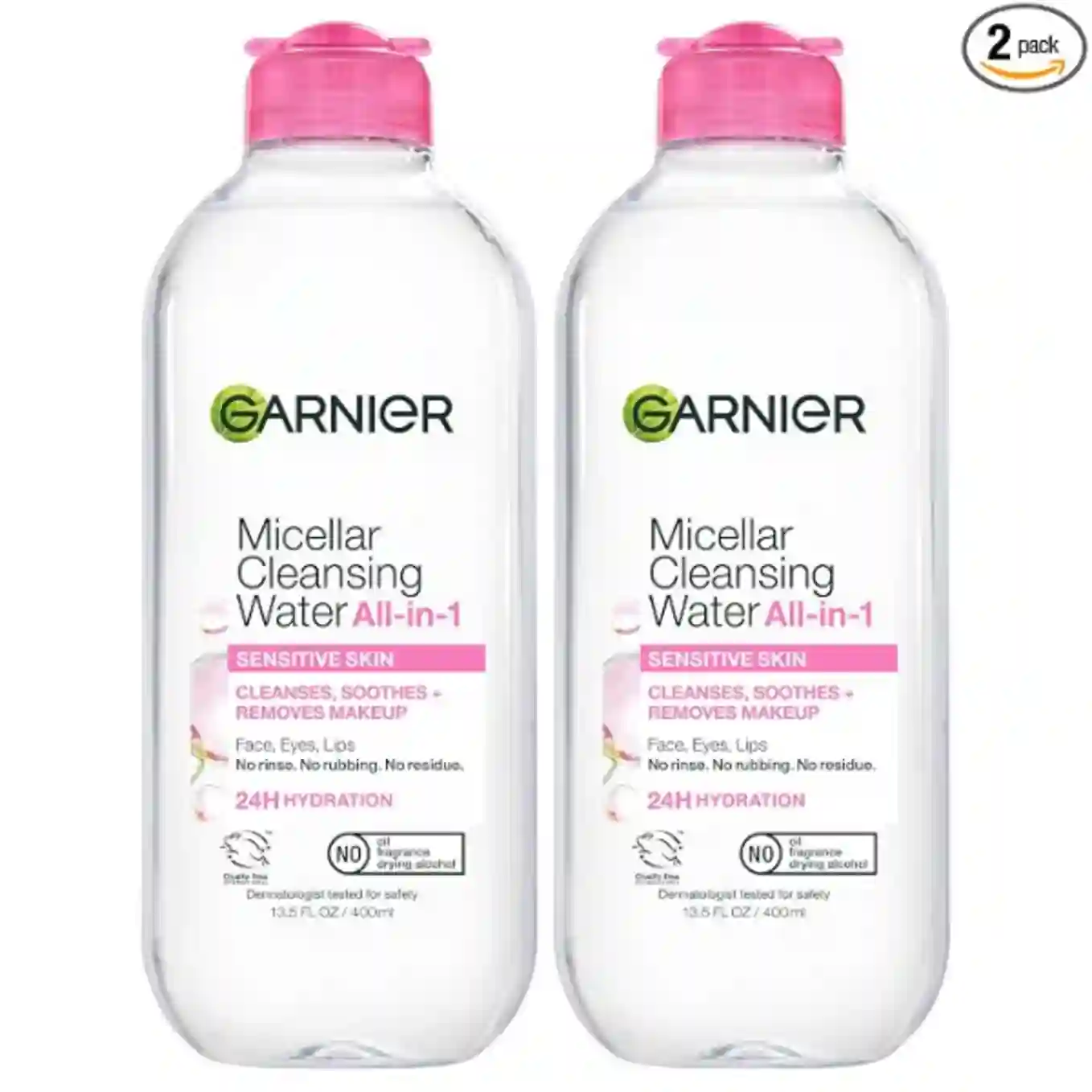 Garnier Micellar Water Hydrating Facial Cleanser And Makeup Remover Two Count Thirteen Point Five Ounces