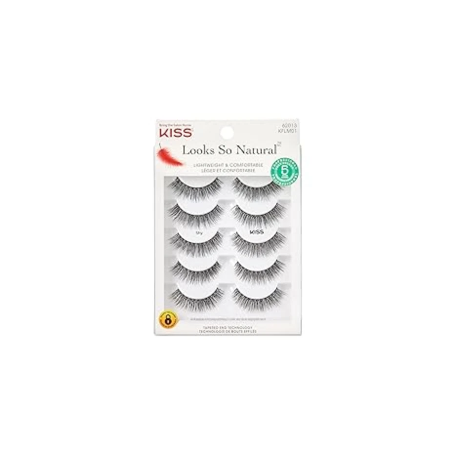 Kiss Looks So Natural False Eyelashes 'Shy' 12mm 5 Pair Reusable Lash Clusters