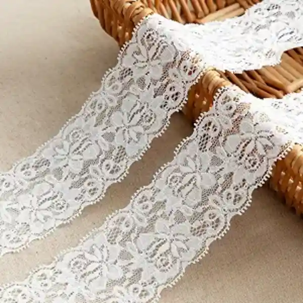 LYXMYGS White Lace Trim Ribbon 5 Yards 2.36 Inch Floral Embroidery Lace for Sewing Crafts Bridal Appliques