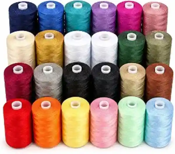 BlesSew 24 Spool Sewing Machine Thread Set 1000 Yards Each All Purpose Polyester Thread with Storage Box