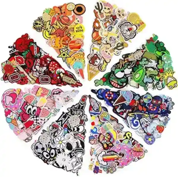 NICEVINYL Embroidered Iron-on Patches Applique 72 Pcs Assorted Clothing Accessories