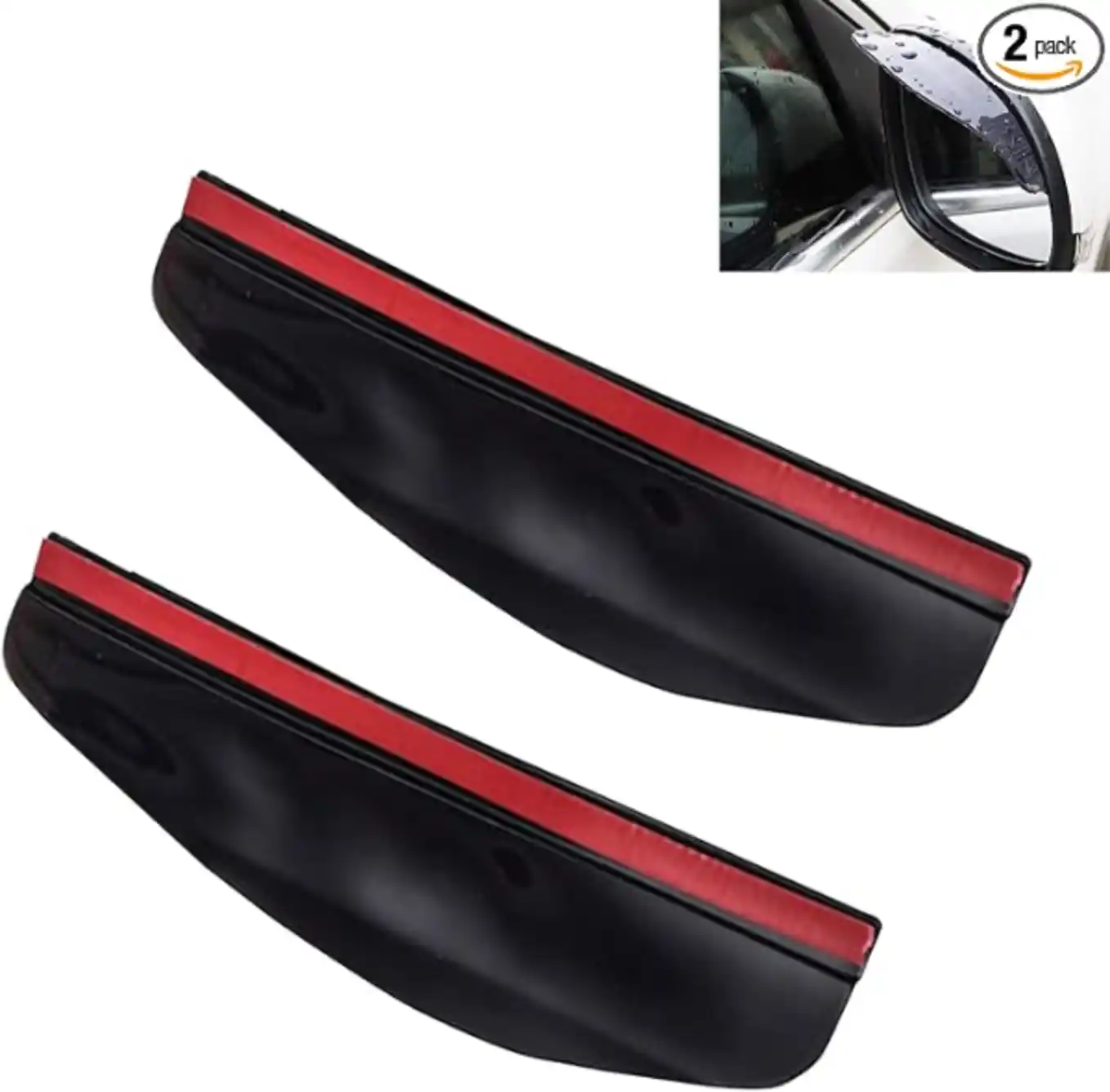 Miuttop 2PCS Car Mirror Rain Visor Eyebrow Side Mirror Rain Guard