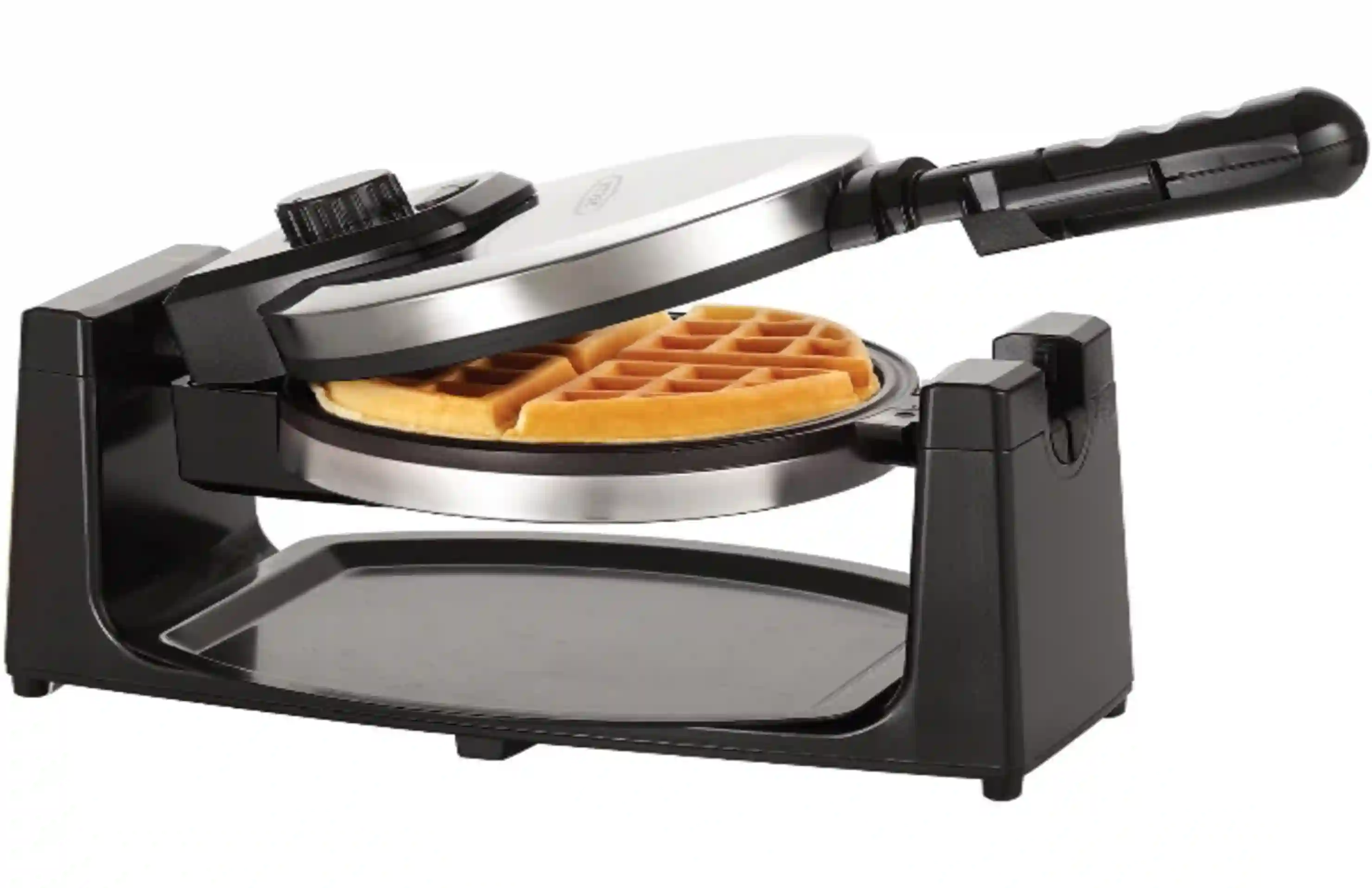 BELLA Rotating Belgian Waffle Maker with Nonstick Plates Stainless Steel