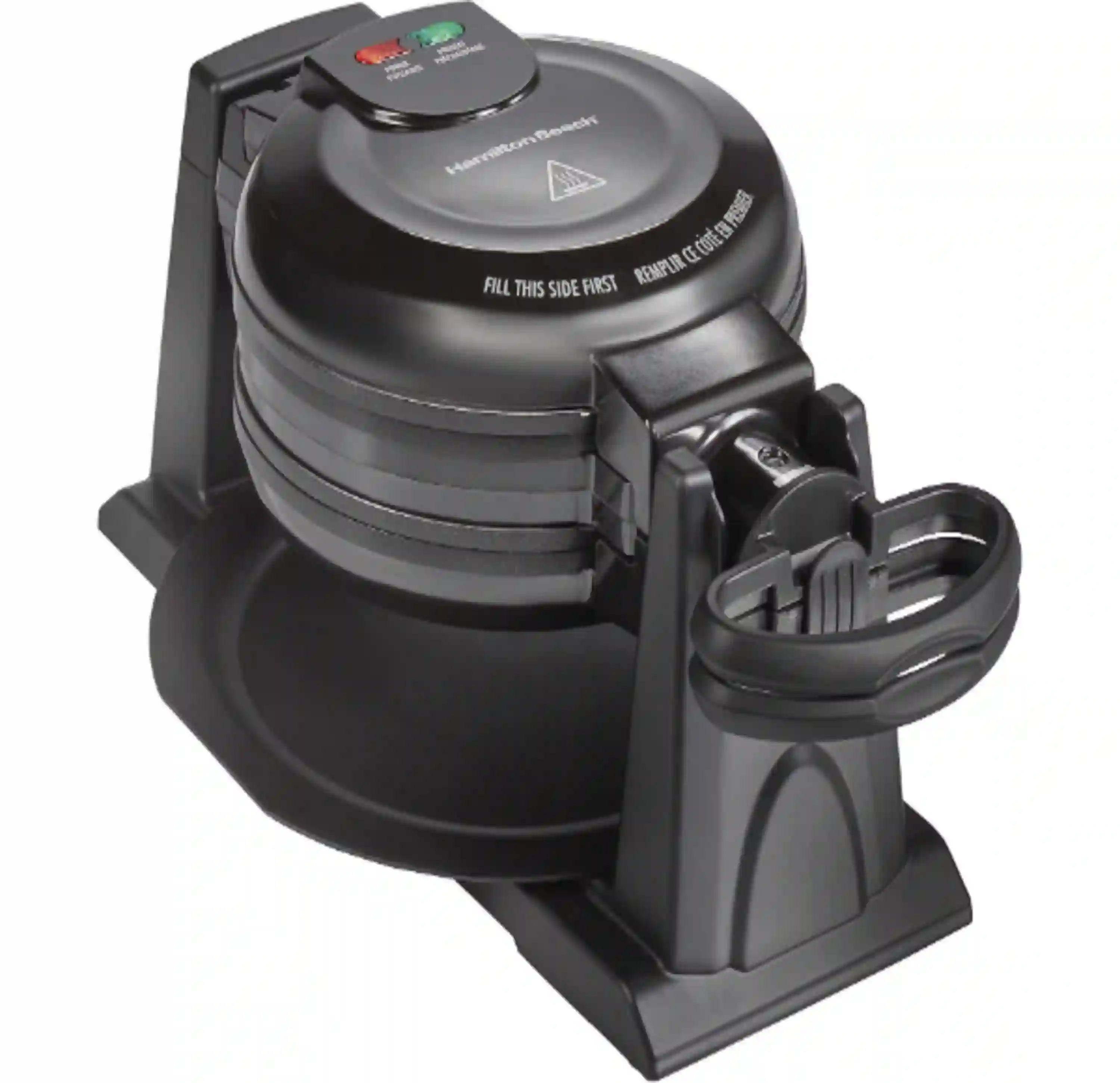 Hamilton Beach Double Flip Belgian Waffle Maker Removable Dishwasher Safe PFAS Free Plates