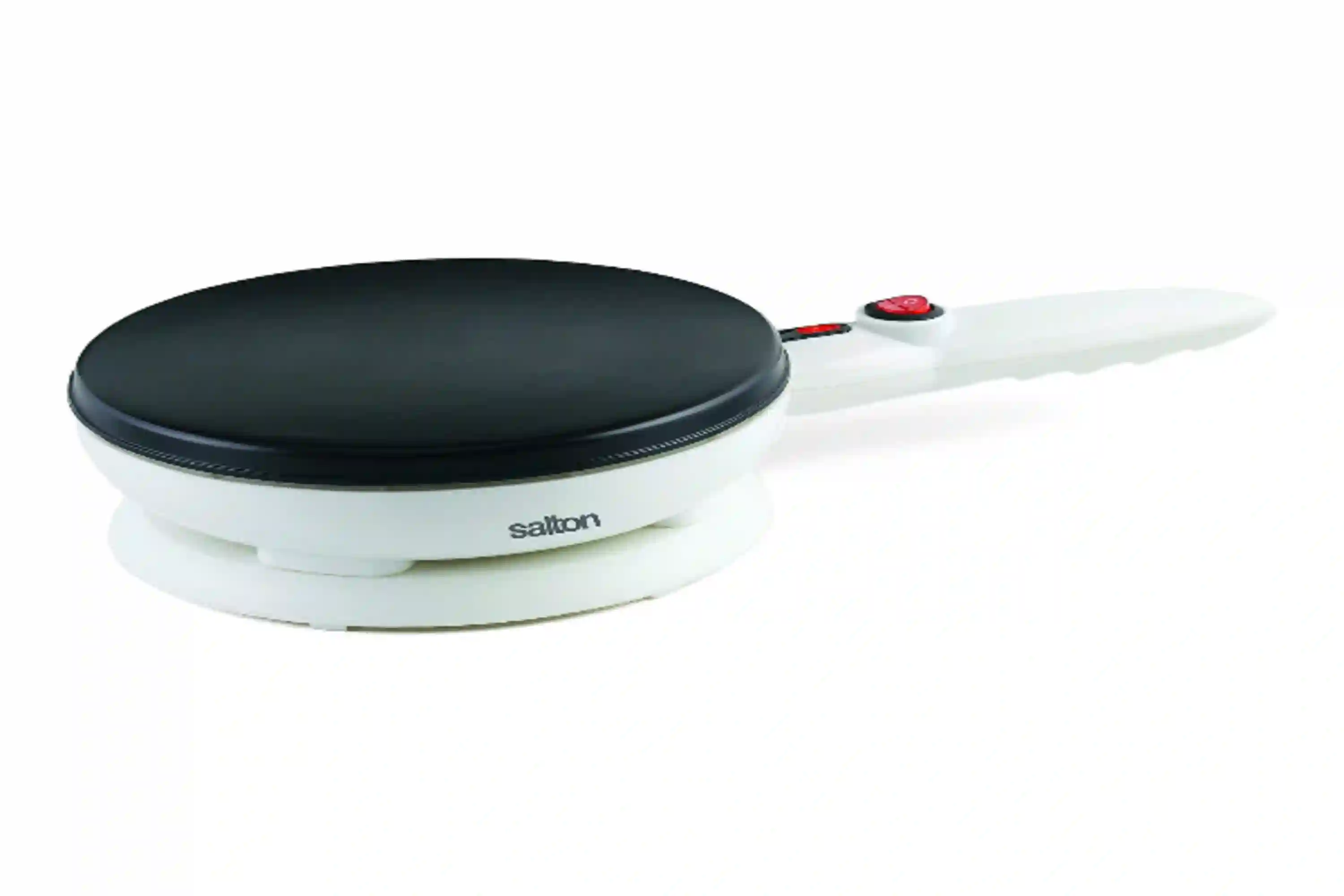 Salton Cordless Electric Crepe Maker with Batter Dish and Spatula White CM1337