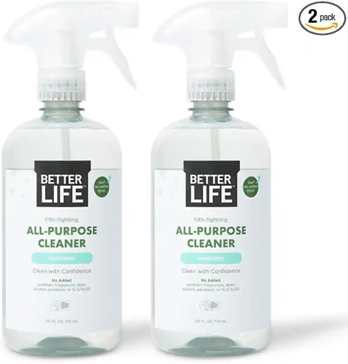 Better Life All Purpose Cleaner Multipurpose Home Kitchen Cleaning Spray 24oz Pack of 2 Unscented