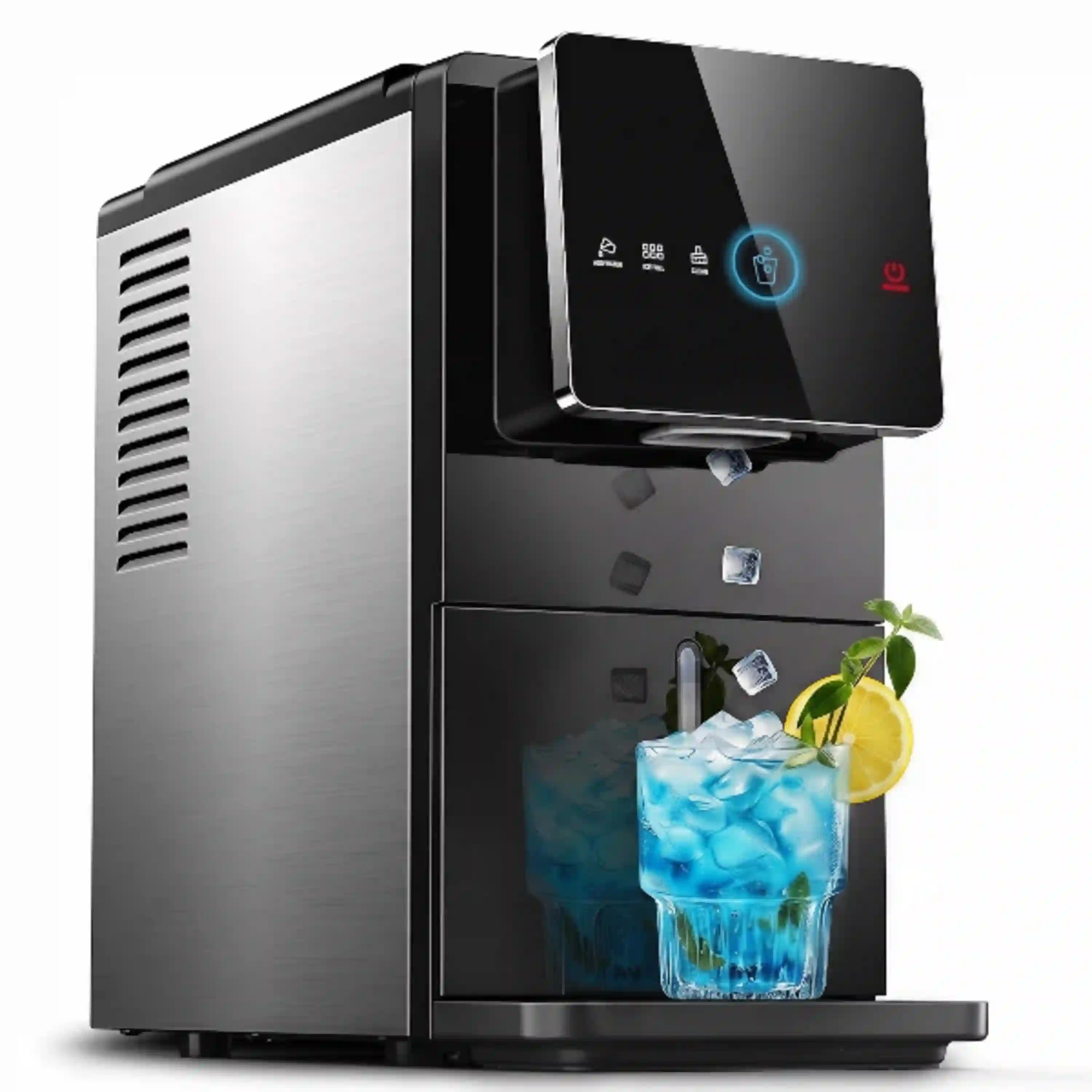 Silonn Nugget Ice Maker Countertop Auto Drop Self Dispensing Chewable Ice Machine