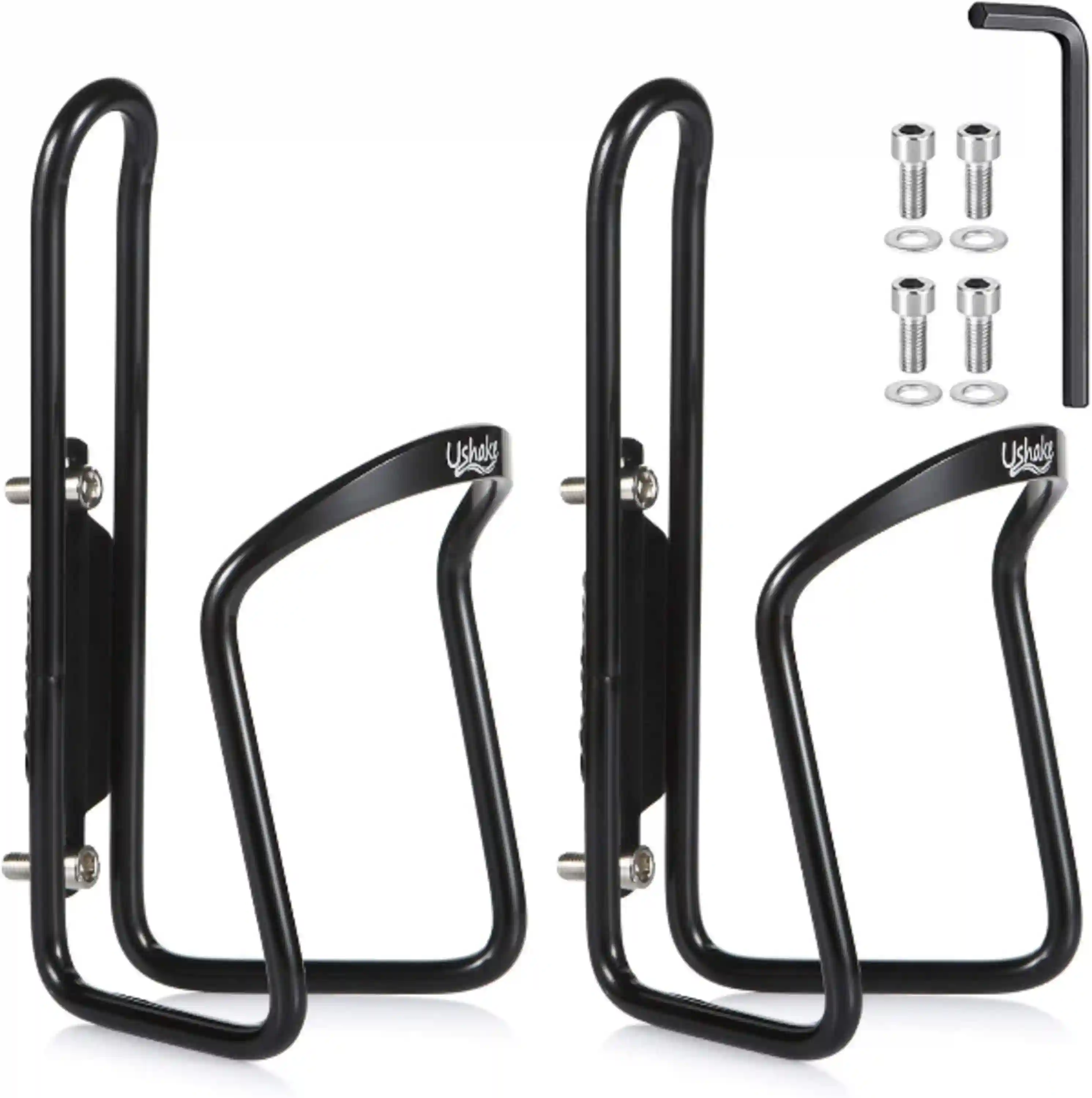 USHAKE Water Bottle Cages Basic MTB Bike Bicycle Alloy Aluminum Lightweight Bottle Holder Brackets