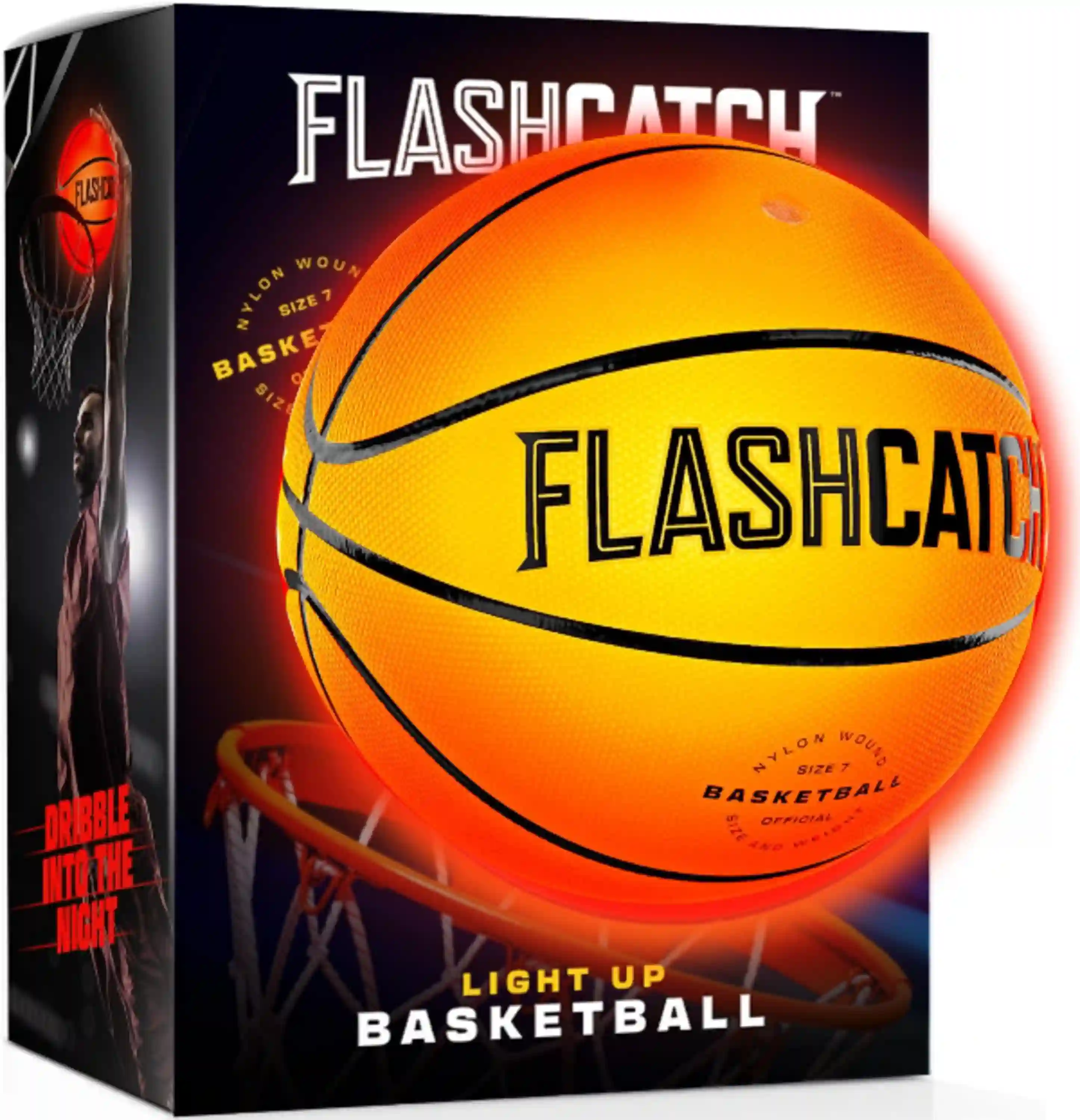 FlashCatch Light Up Basketball Glow In The Dark Size 7 LED Sports Gear Gift For Teen Boys