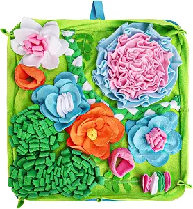 Snuffle Mat for Dogs Slow Feeding Interactive Puzzle Mat 19.7 x 19.7 Inch