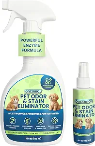 Enzyme Cleaner for Dog & Cat Urine, Pet Urine Odor Eliminator Spray Kit 32 Fl Oz + 4 Fl Oz
